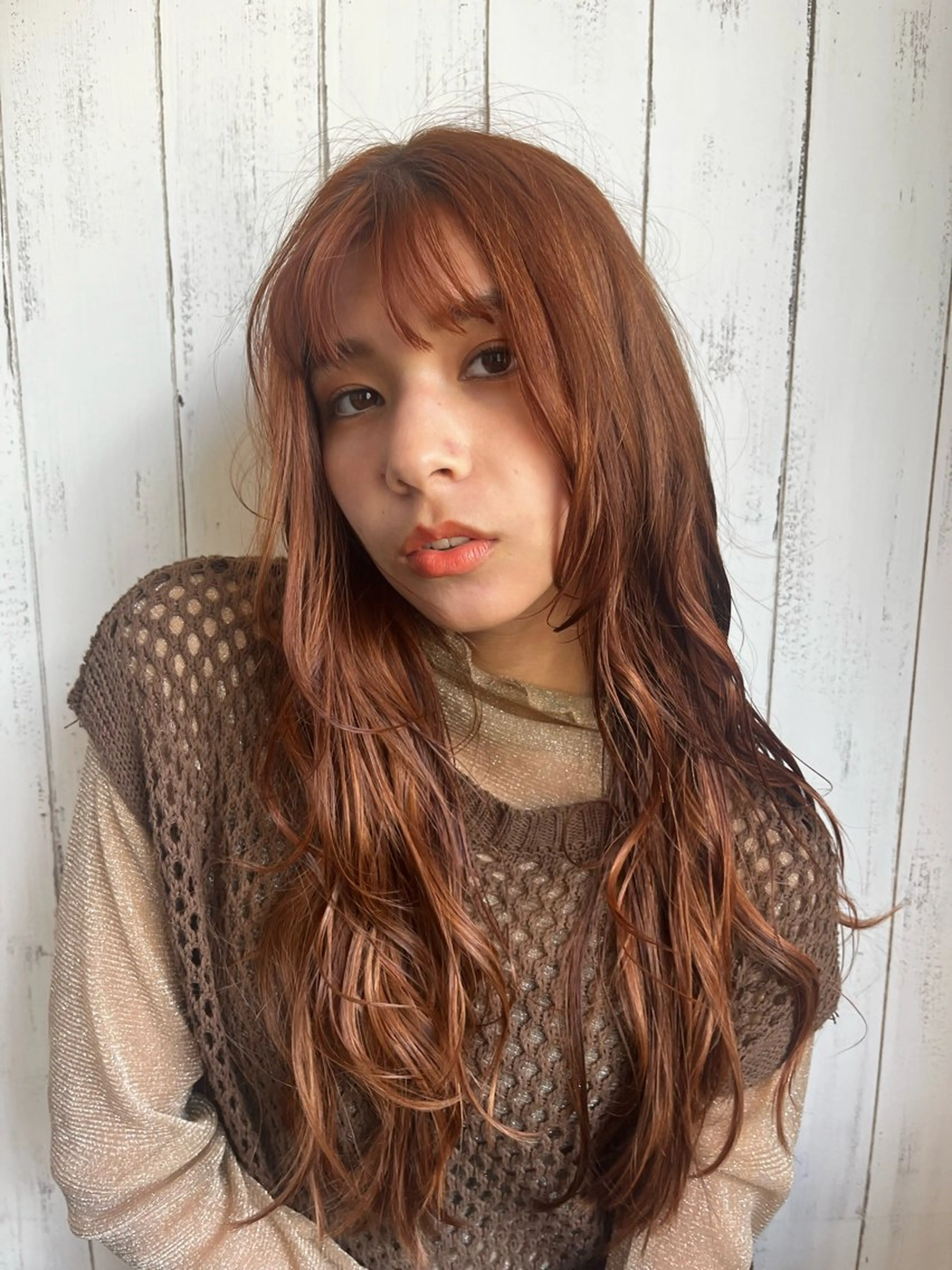 セミロング カラー ベージュカラー ブリーチ ダブルカラー ブリーチなしカラー ヘアカラー トリートメント 上品な暖色/丸みボブ Chie🪷のヘアスタイル