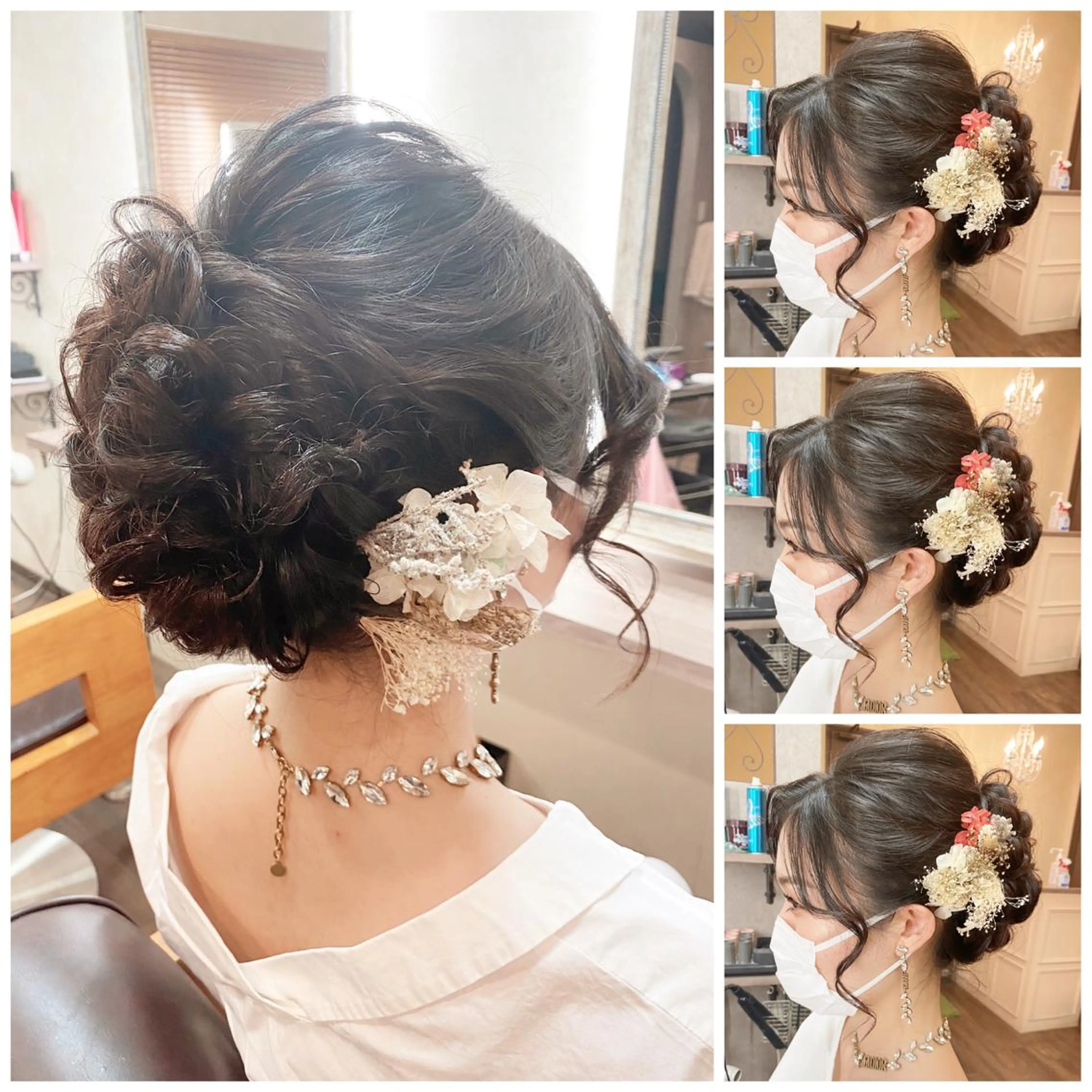 ロング ヘアアレンジ ヘアセット 田井中 悠紀のヘアスタイル