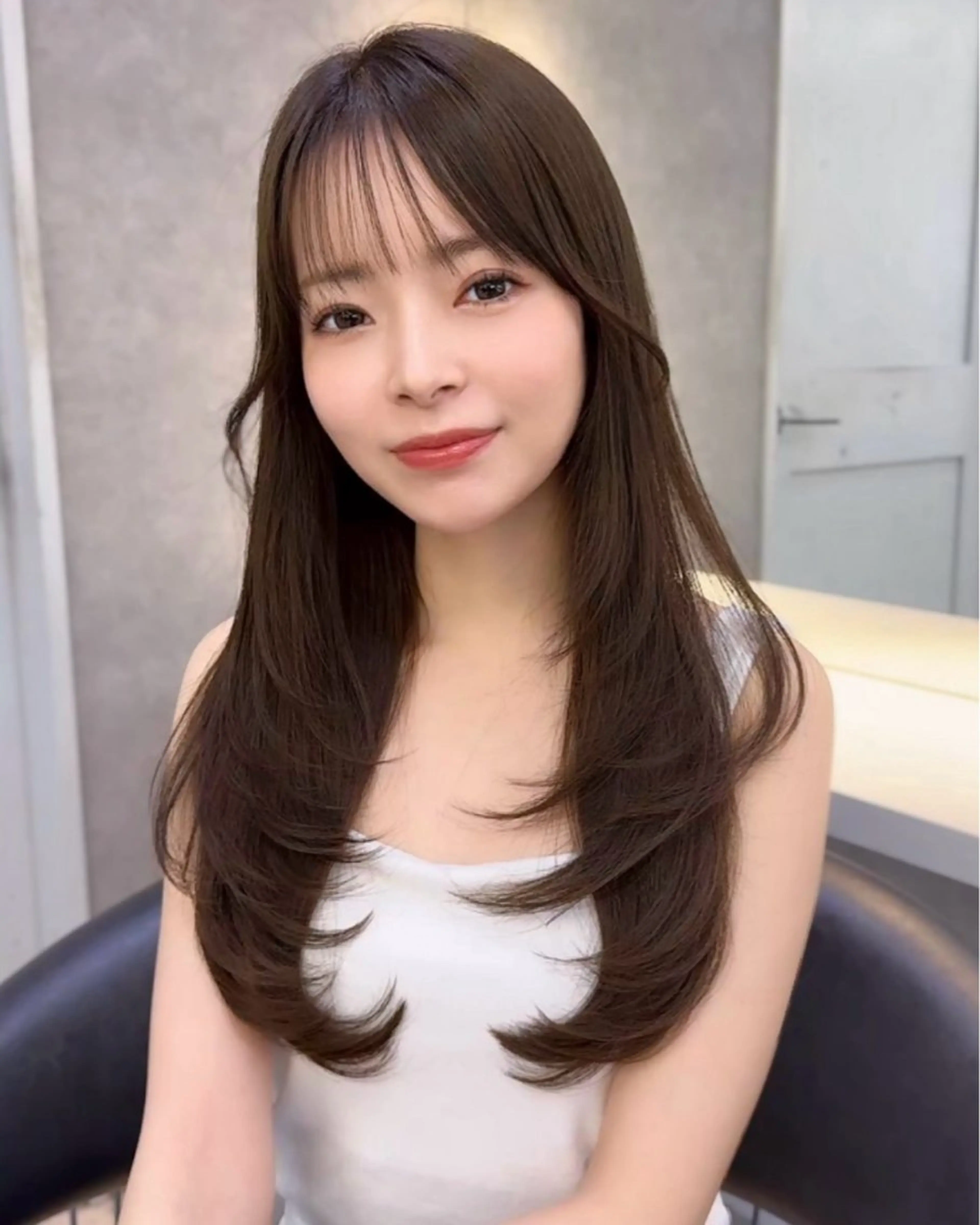 セミロング レイヤーと顔まわり 大好き❣️関口拓馬のヘアスタイル