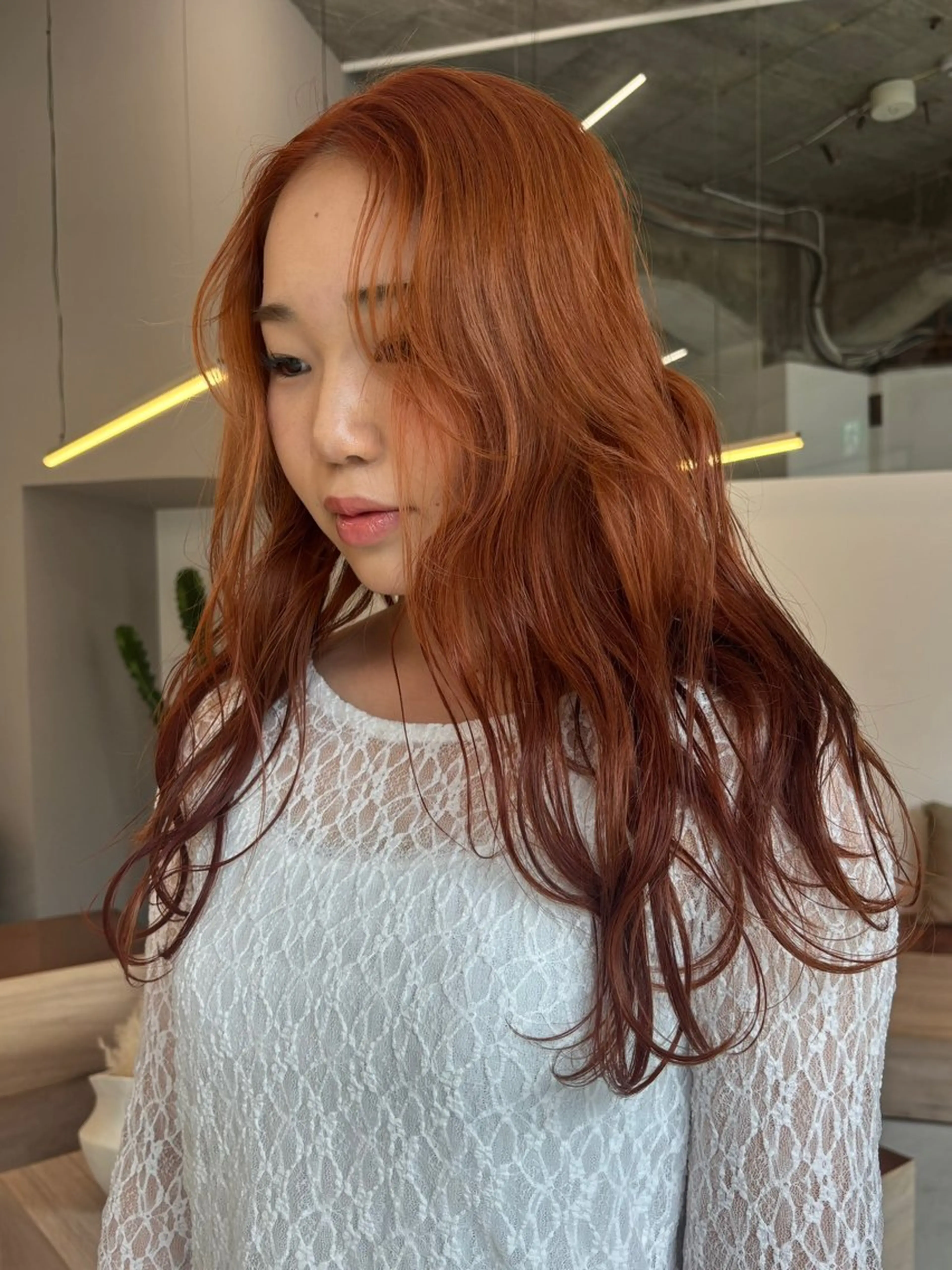 ロング ヘアカラー トリートメント the hinc所属・ami/大阪カラー /暖色カラーのヘアスタイル