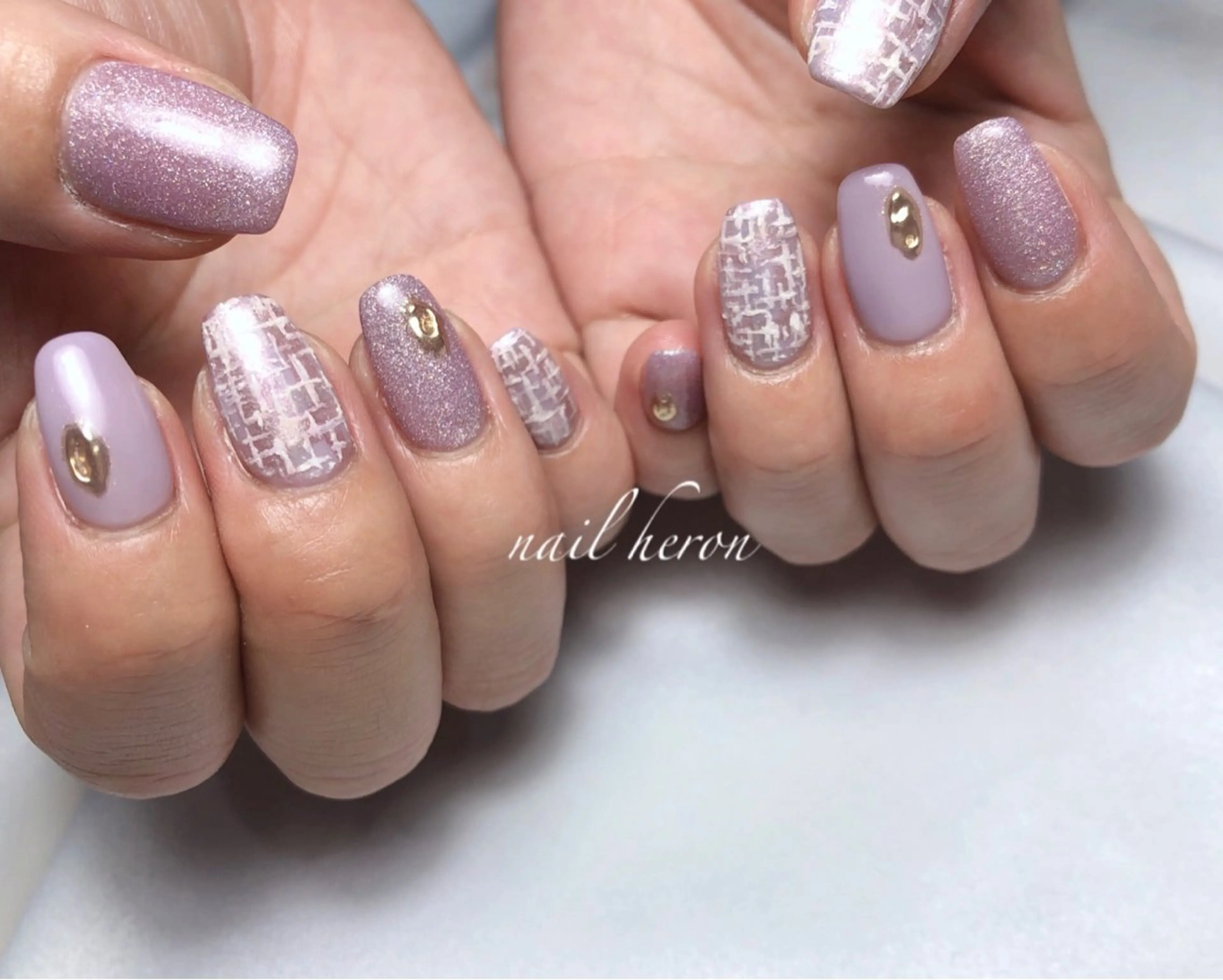 ネイル ツイードネイル ハンドネイル nail heron所属・saki_ nail heronのその他イメージ