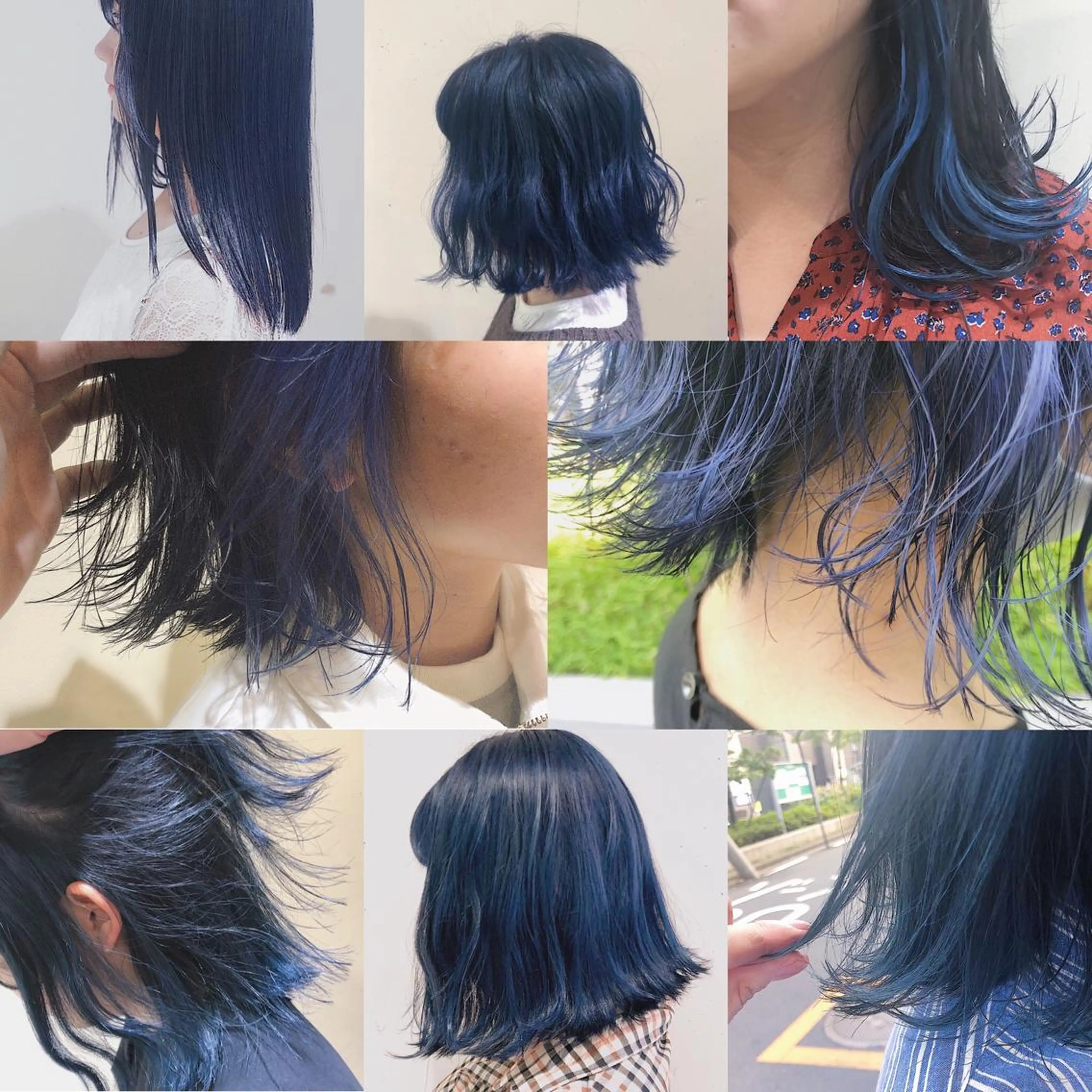 ミディアム カラー パーマ ヘアアレンジ ブルーカラー ケアカラー 透明感カラー ハイライトカラー ハイトーンカラー カット ヘアカラー トリートメント 【ツヤ髪美容師】 ツダケイスケのヘアスタイル