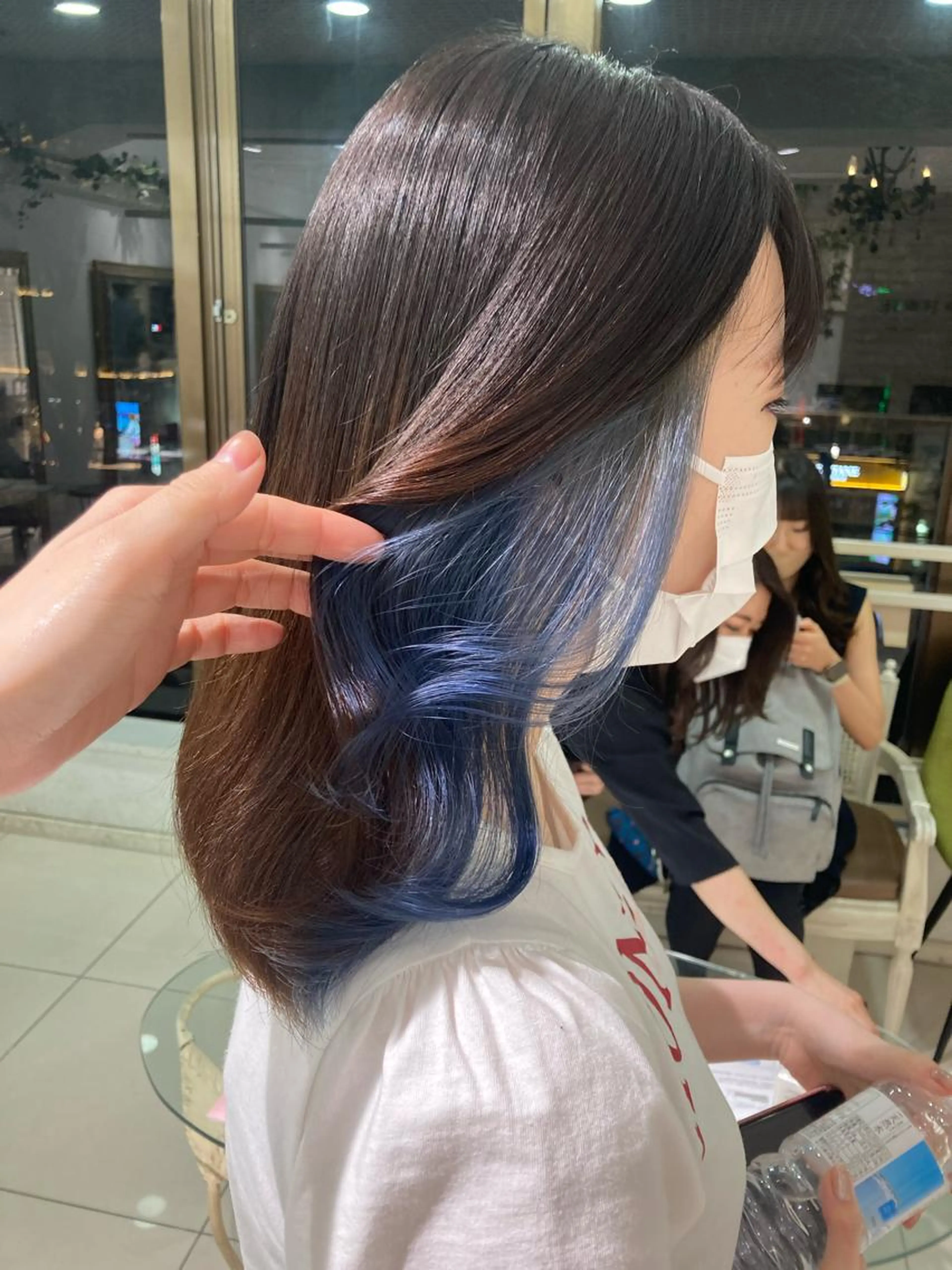 💜イメージチェンジ💜イヤリングブリーチ＋ダメージレスカラー+髪質改善トリートメント💜の写真