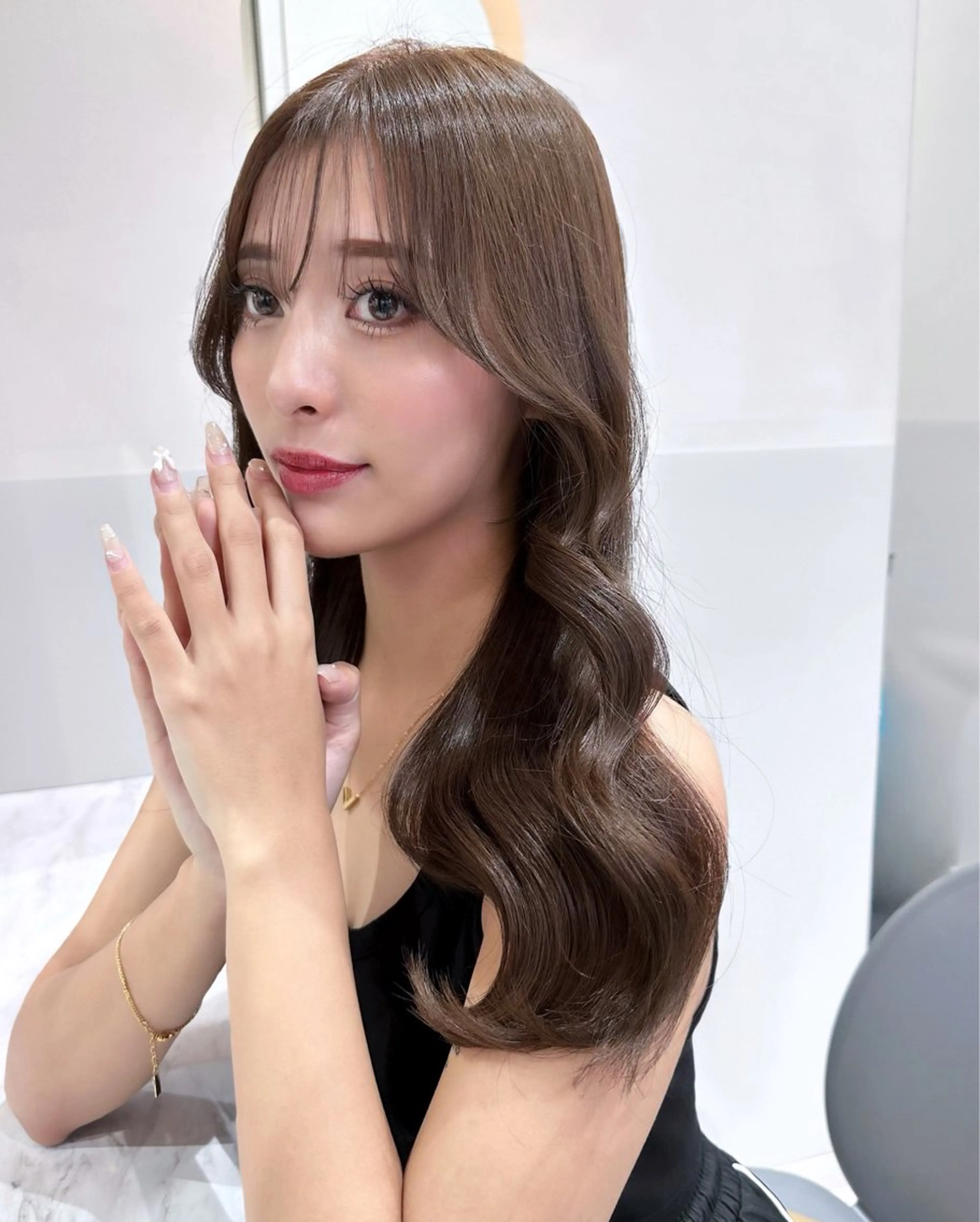 ロング カラー ヘアカラー トリートメント ヘアセット IVE所属・ブリーチなし🤍 渋谷／原島杏奈のヘアスタイル