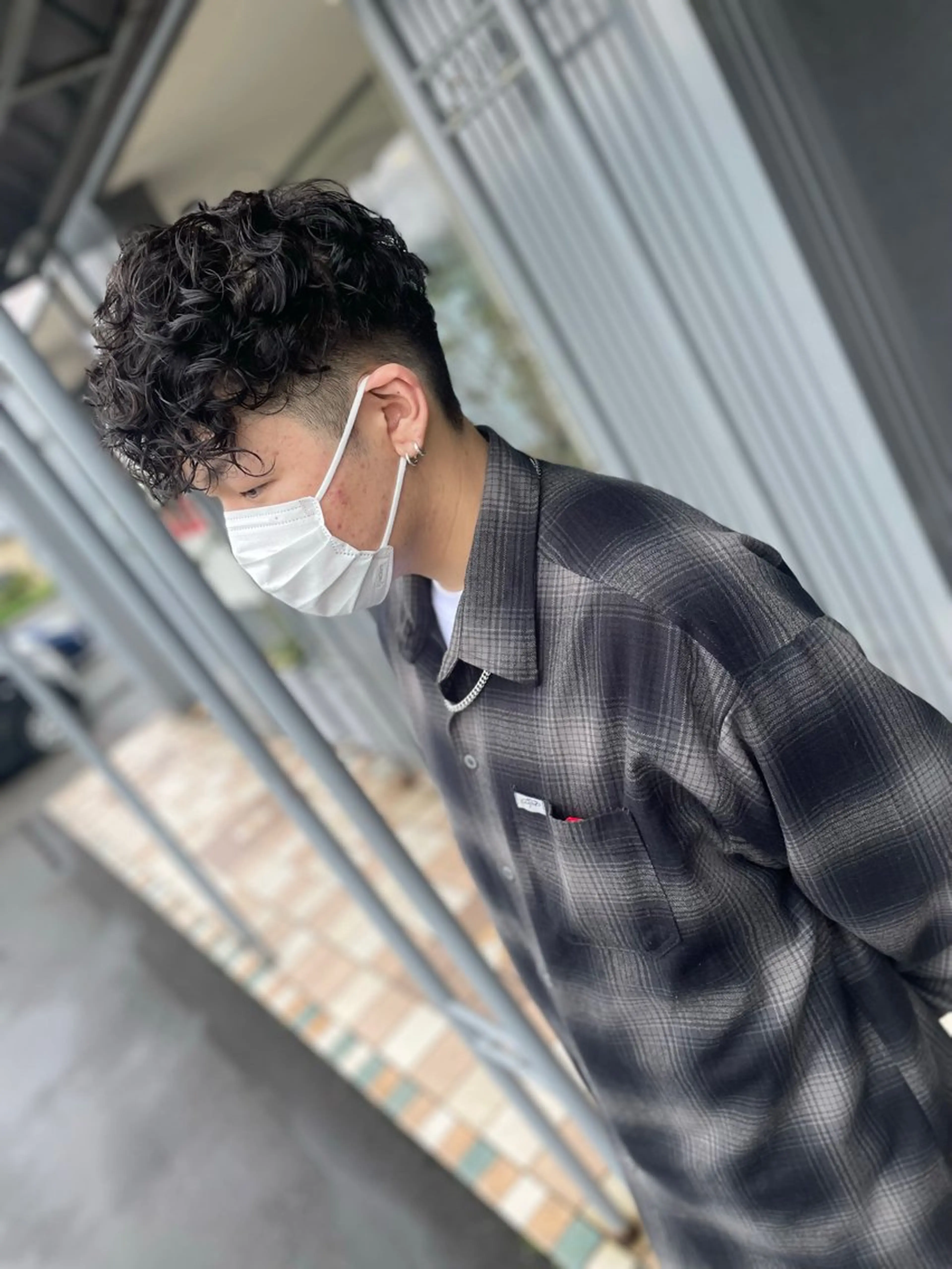 パーマ メンズ メンズパーマ プードルパーマ プードルパーマ 佐々木 麻純のヘアスタイル