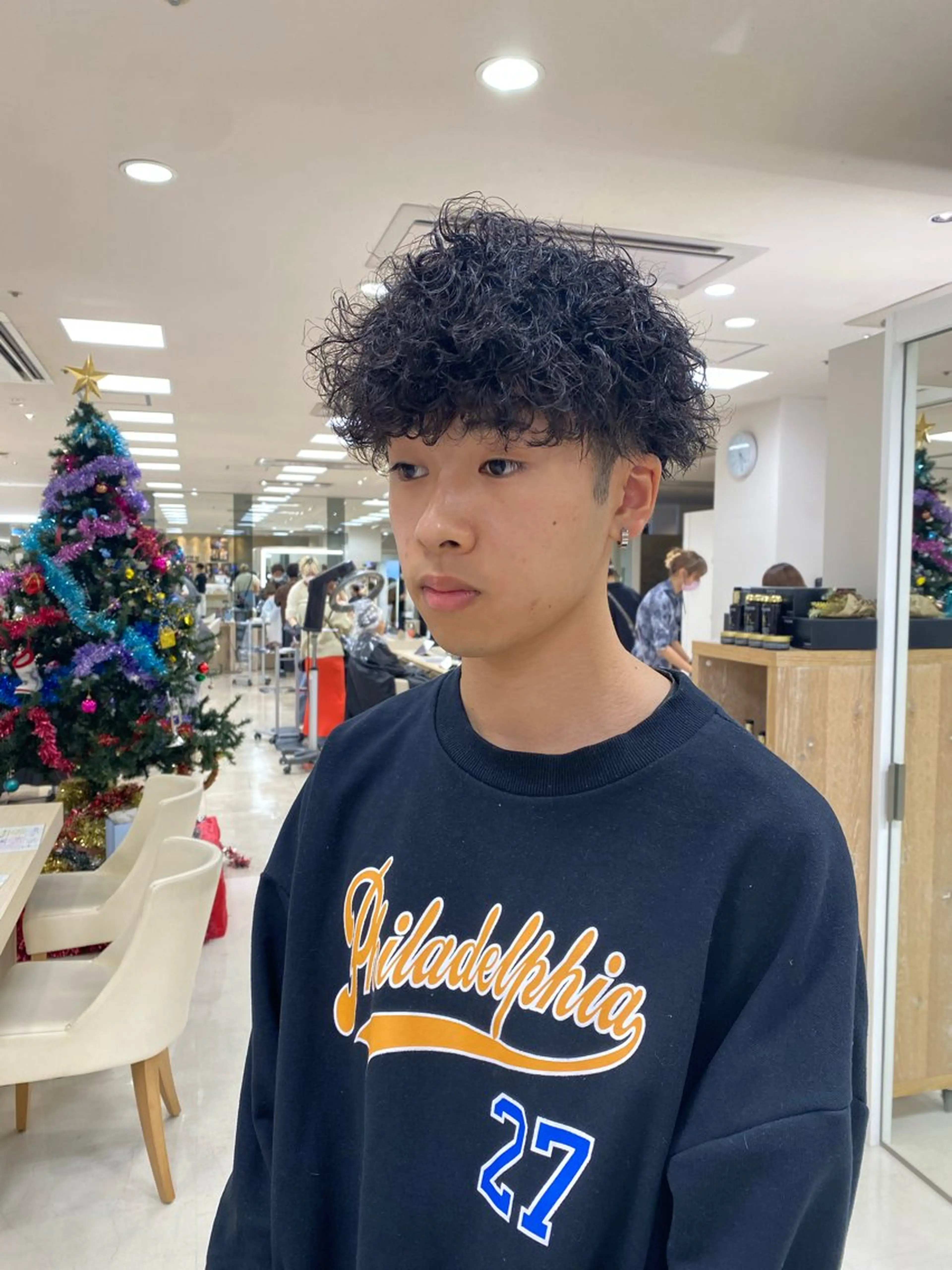 ミディアム パーマ メンズ カット パーマ トリートメント 湘南/メンズパーマ/ 支持率No.1ユチカのヘアスタイル