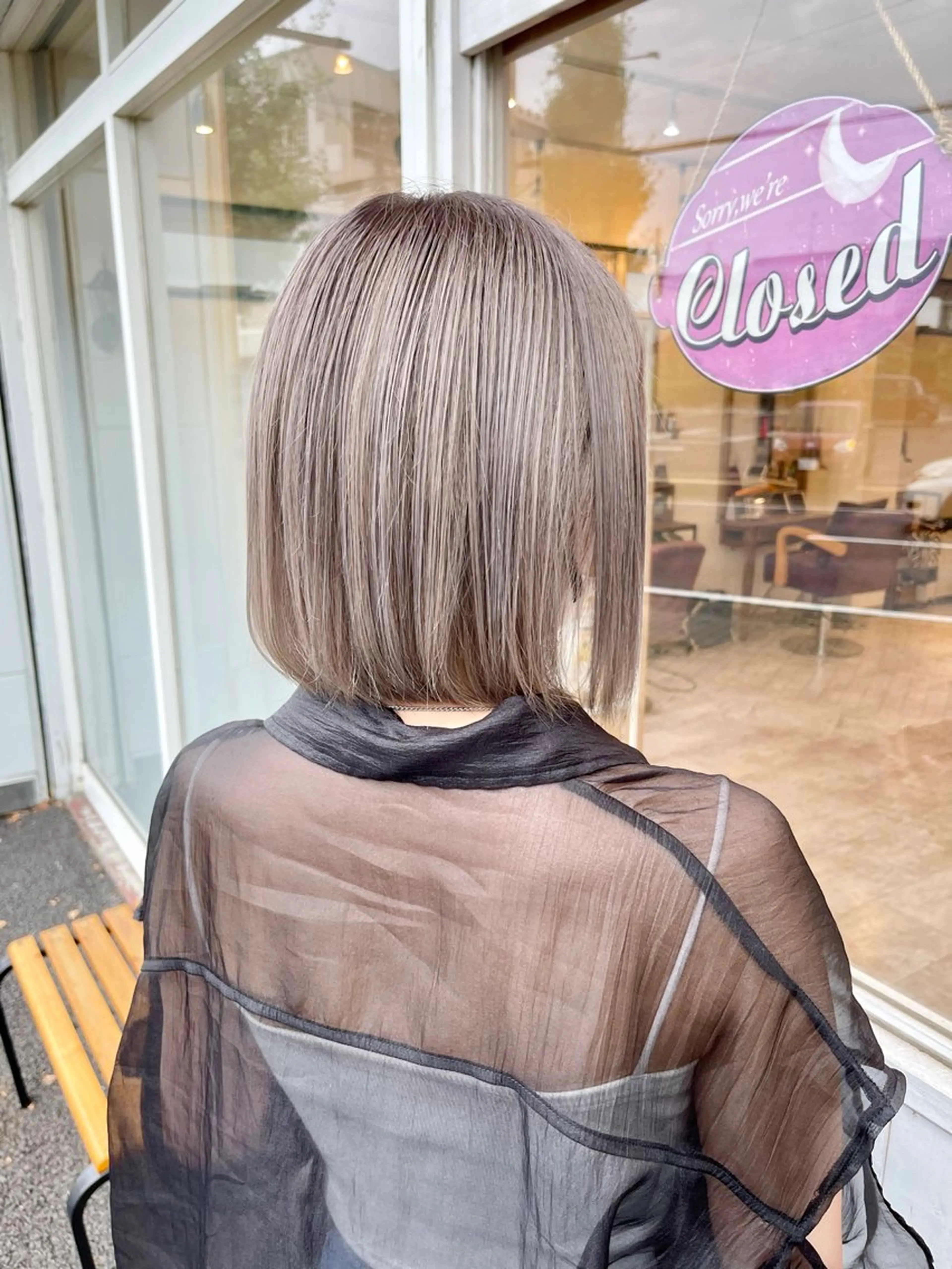 セミロング カラー カット ヘアカラー 🍭透明感カラー 志賀拓海🍬🌈のヘアスタイル