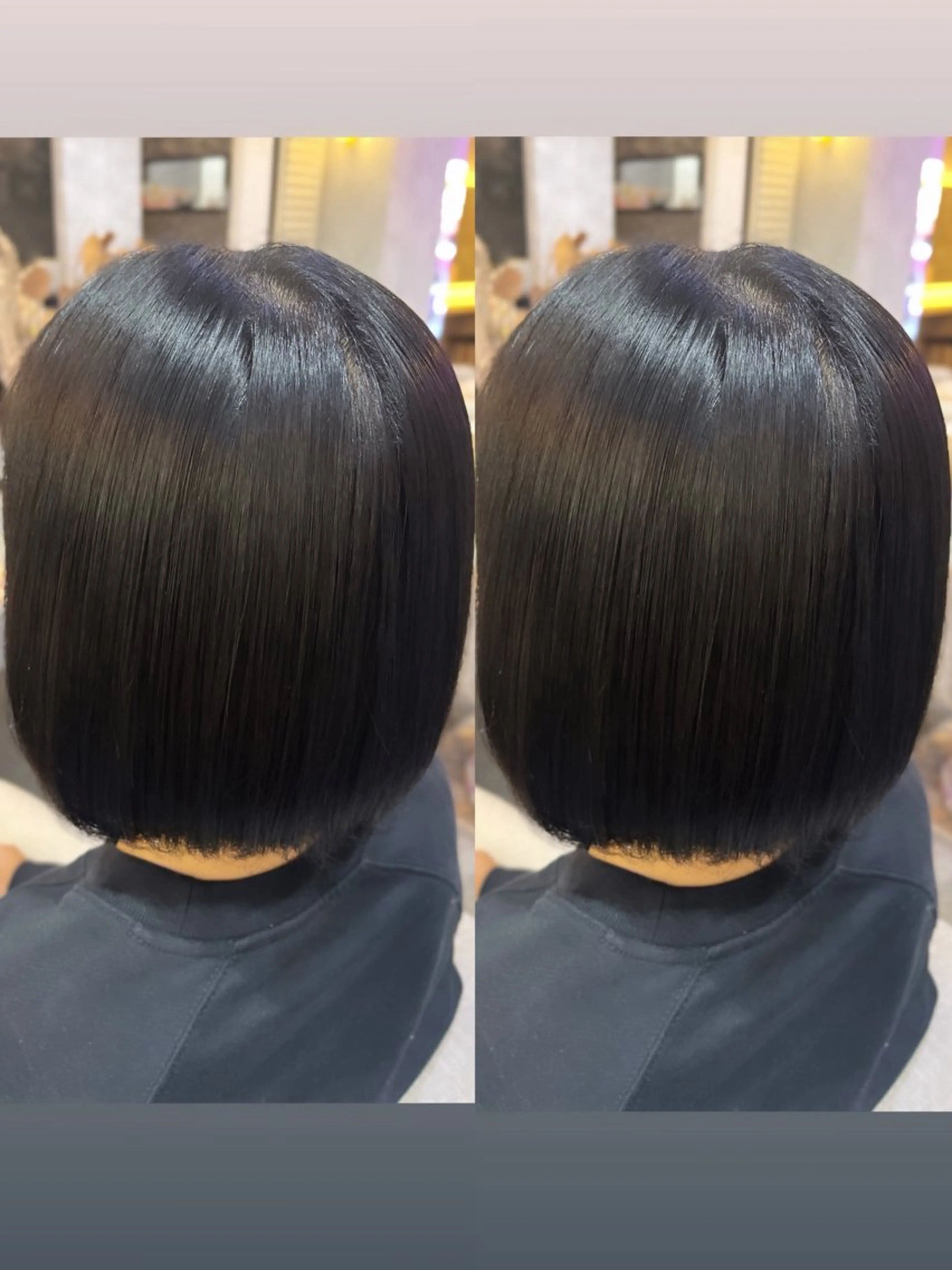 カラー 黒髪 ブルーカラー ブルーブラック ヘアカラー mimi /lovis浦和🦄のヘアスタイル