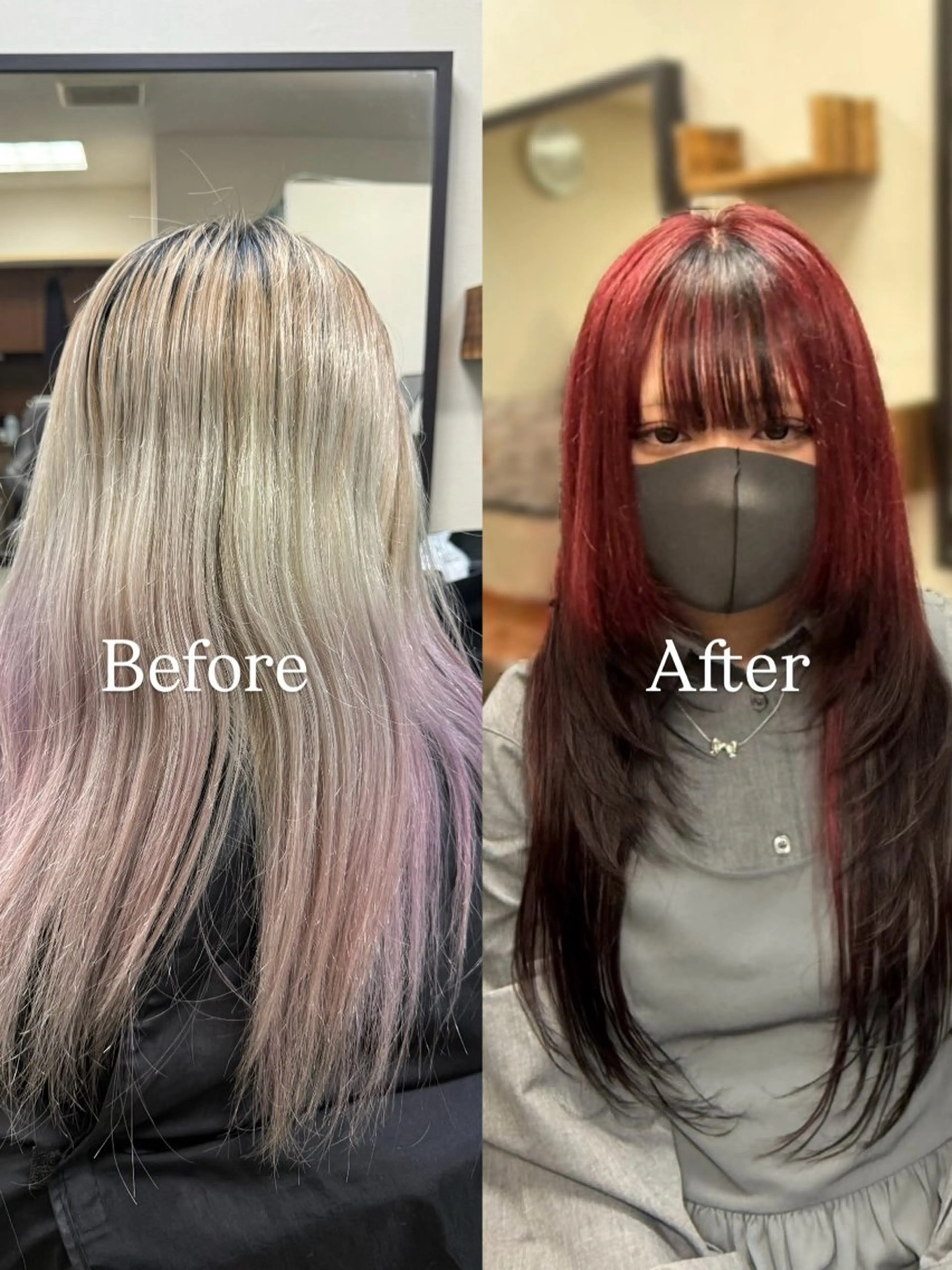 ロング カラー ヘアカラー トリートメント エクステ 🐺新宿manabu カットモデル募集中のヘアスタイル