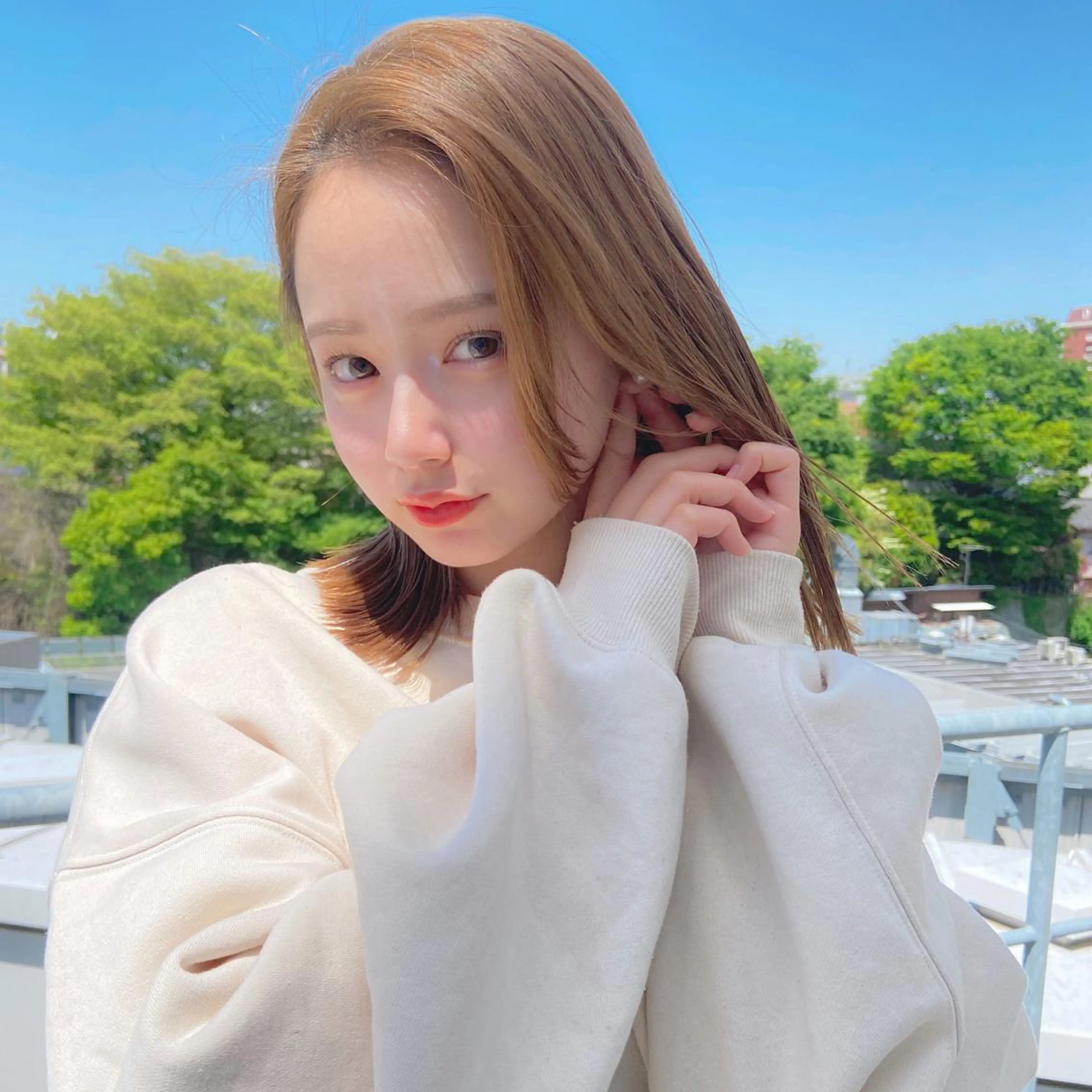 ミディアム カラー ヘアアレンジ カット ヘアカラー トリートメント レイヤーカット指名 No.1💖マユカのヘアスタイル