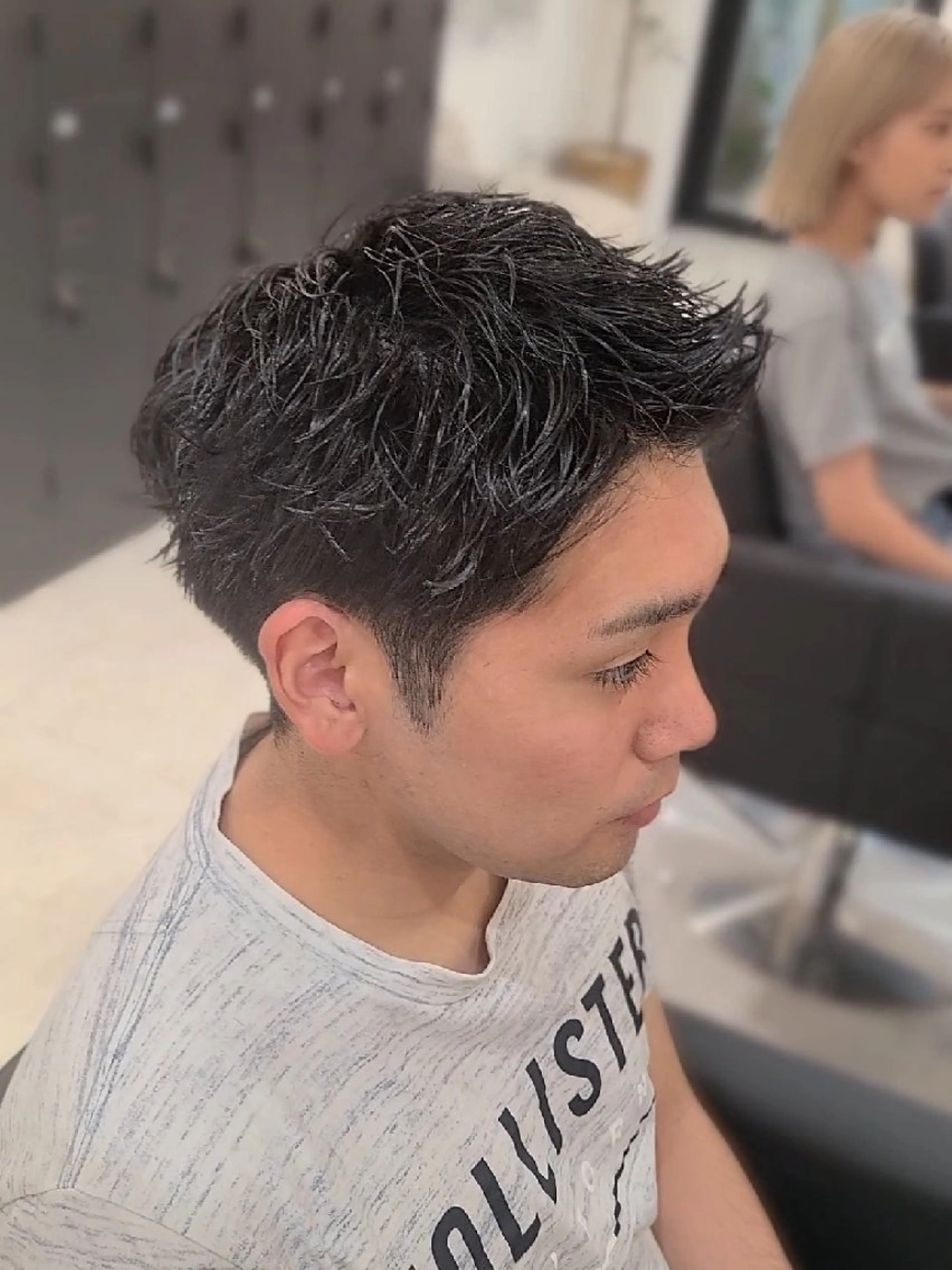 メンズ ショート メンズパーマ スパイキーショート 似合わせカット ショートヘア カット パーマ ヘアセット Lapis 名古屋駅前店所属・LEN名古屋/パーマ メンズ特化美容師のヘアスタイル