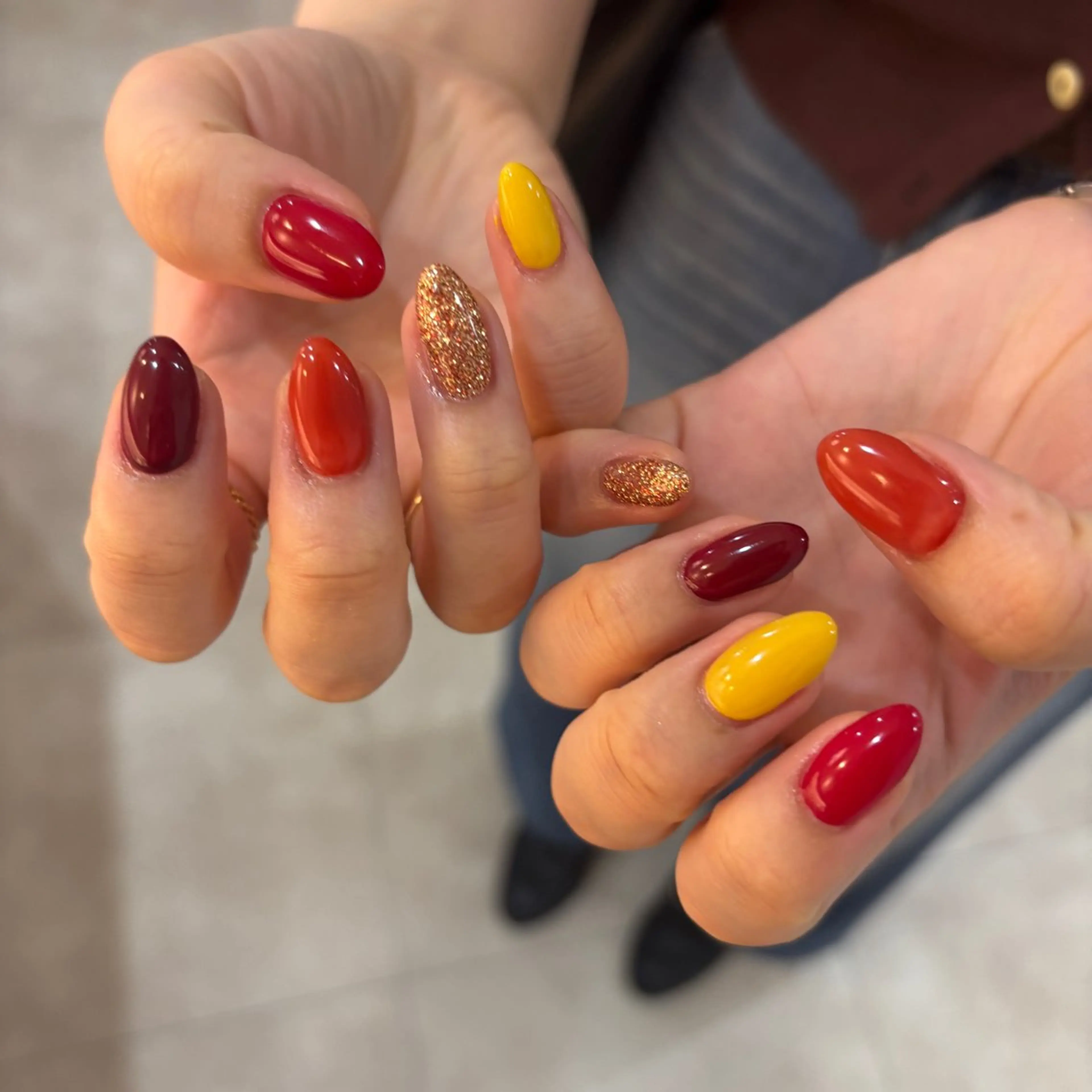 ネイル ハンドネイル フットネイル ゆびノさき茨木店 ニュアンス/アートのネイルデザイン