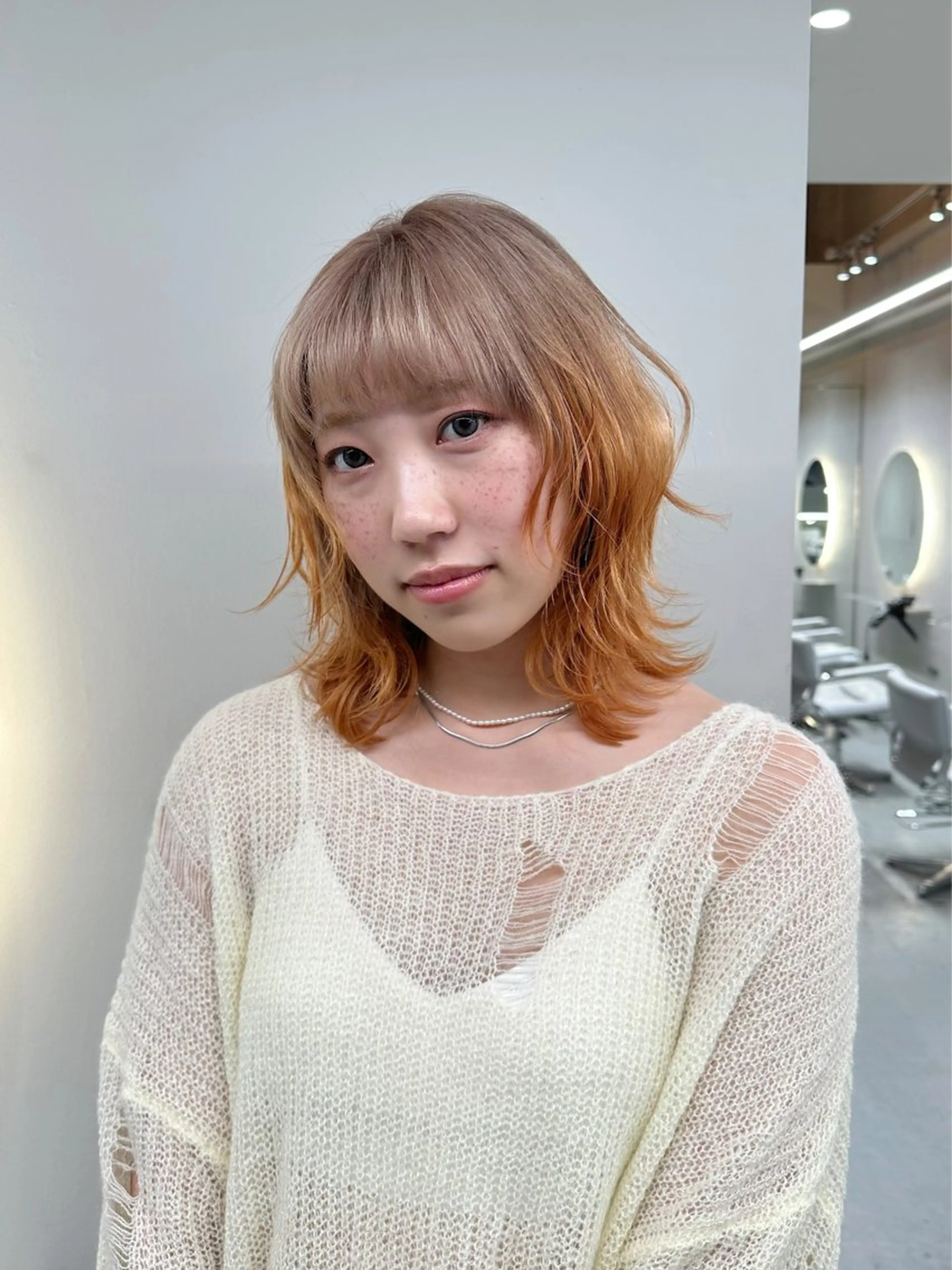 ミディアム ピンクラベンダー トリートメント SOL.所属・ハイトーンカラー/デ ザインカラー中川竜斗のヘアスタイル