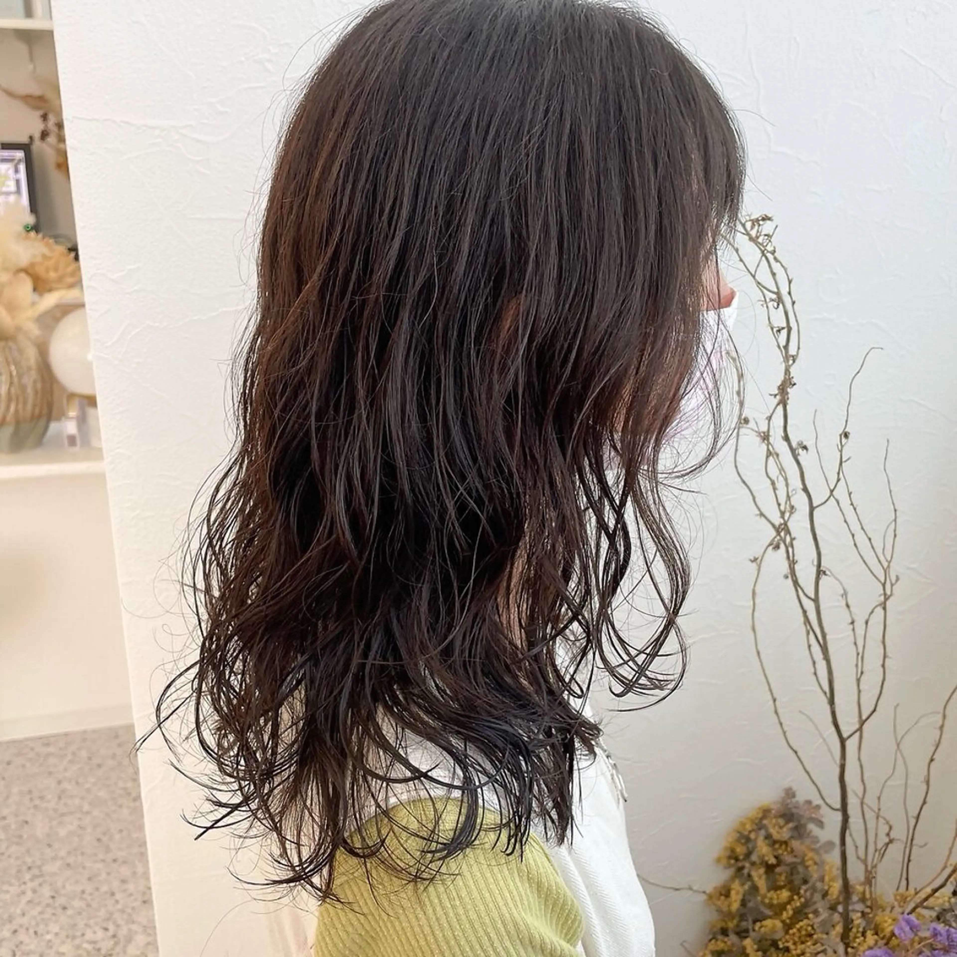 セミロング パーマ セミロングパーマ デジタルパーマ カット パーマ トリートメント YUKO/ 似合わせ韓国風パーマのヘアスタイル