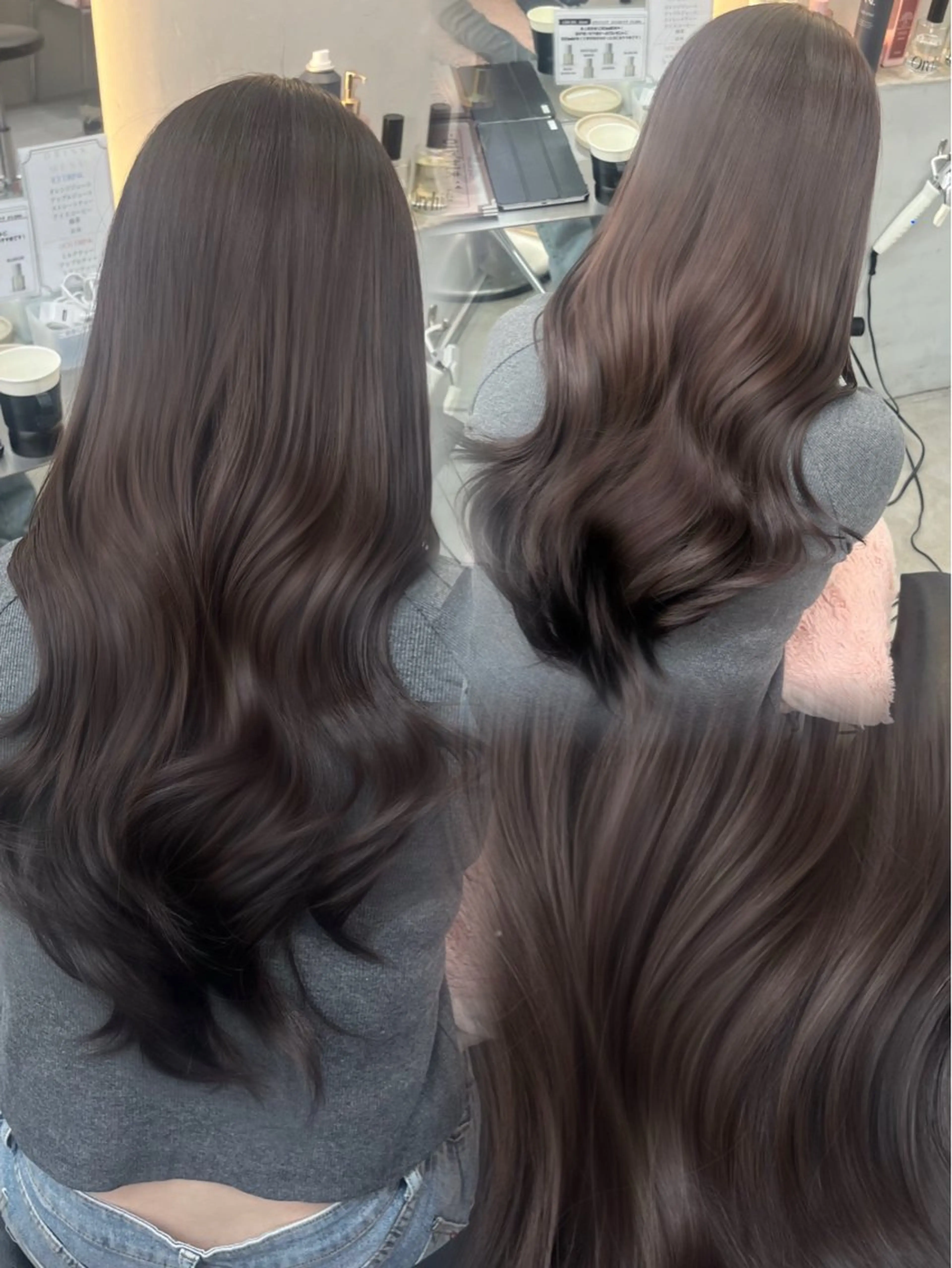 ロング ヘアカラー トリートメント 韓国風レイヤー🎀 北千住 HAOのヘアスタイル