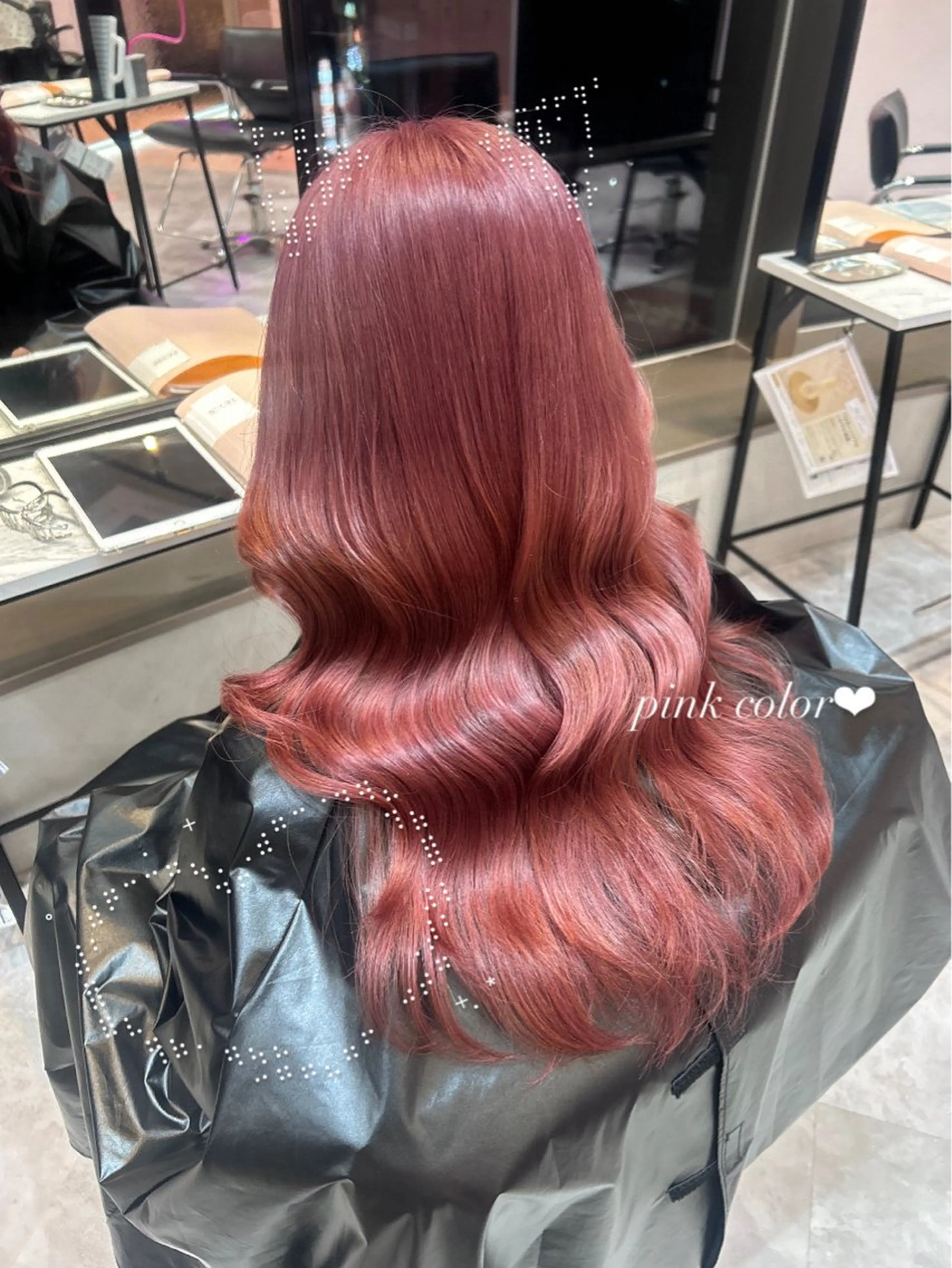 ロング カラー ブリーチ ピンクカラー ヘアカラー 🐰🎀透明感カラー yuzuka🎀🐰のヘアスタイル
