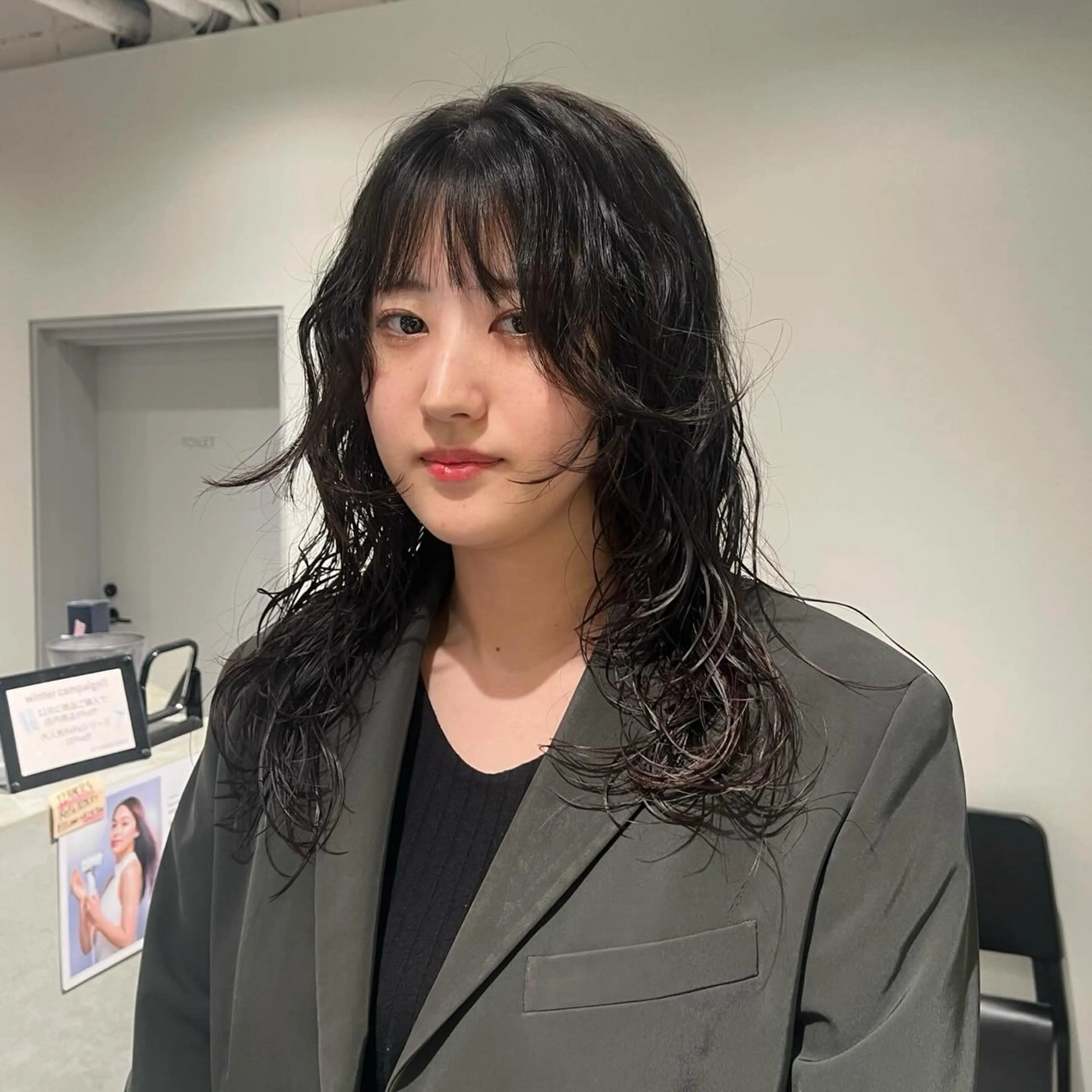 海外風 レイヤー×パーマの写真