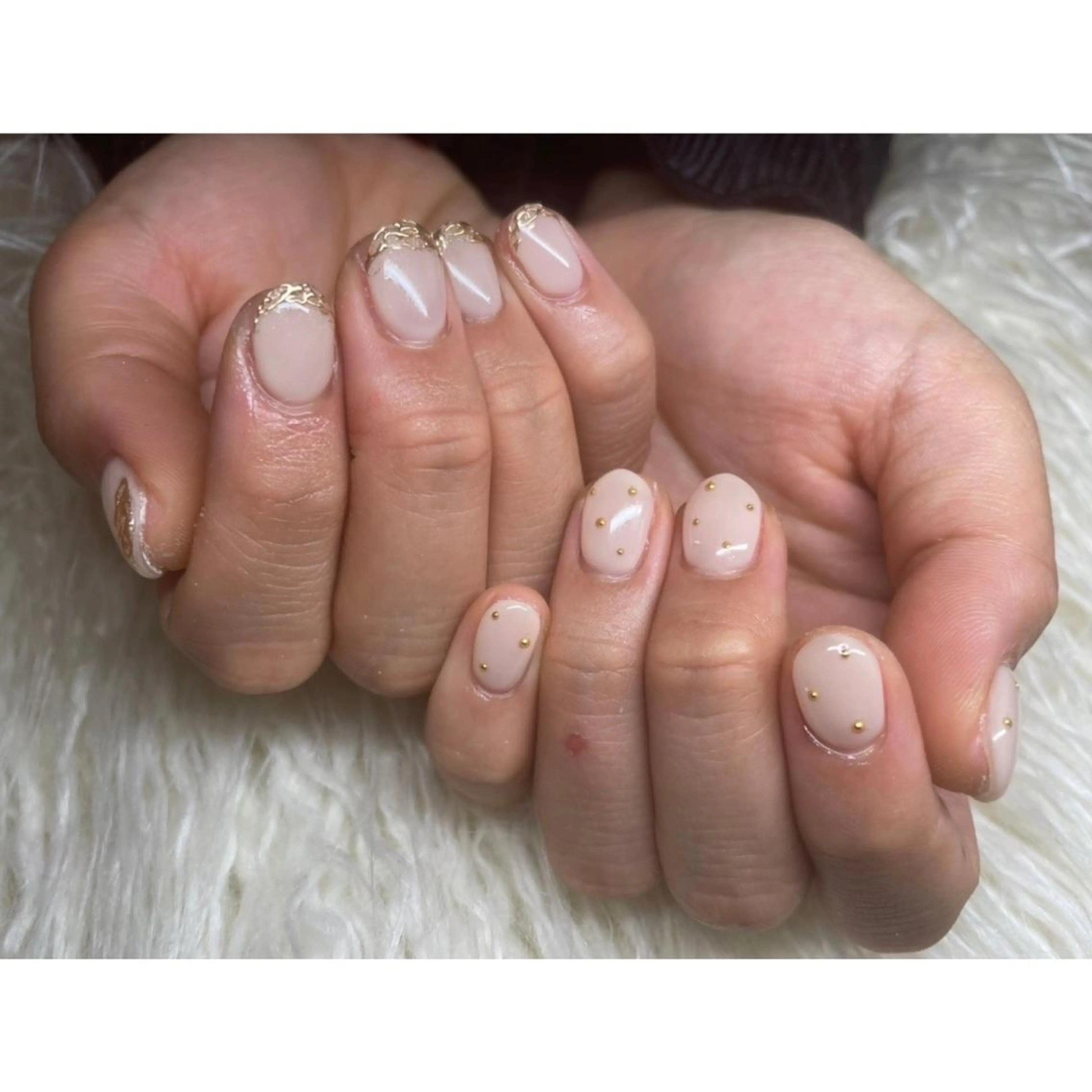 ネイル フレンチネイル ミラーネイル 持ち込み ハンドネイル フットネイル Nail salon LuaRのネイルデザイン