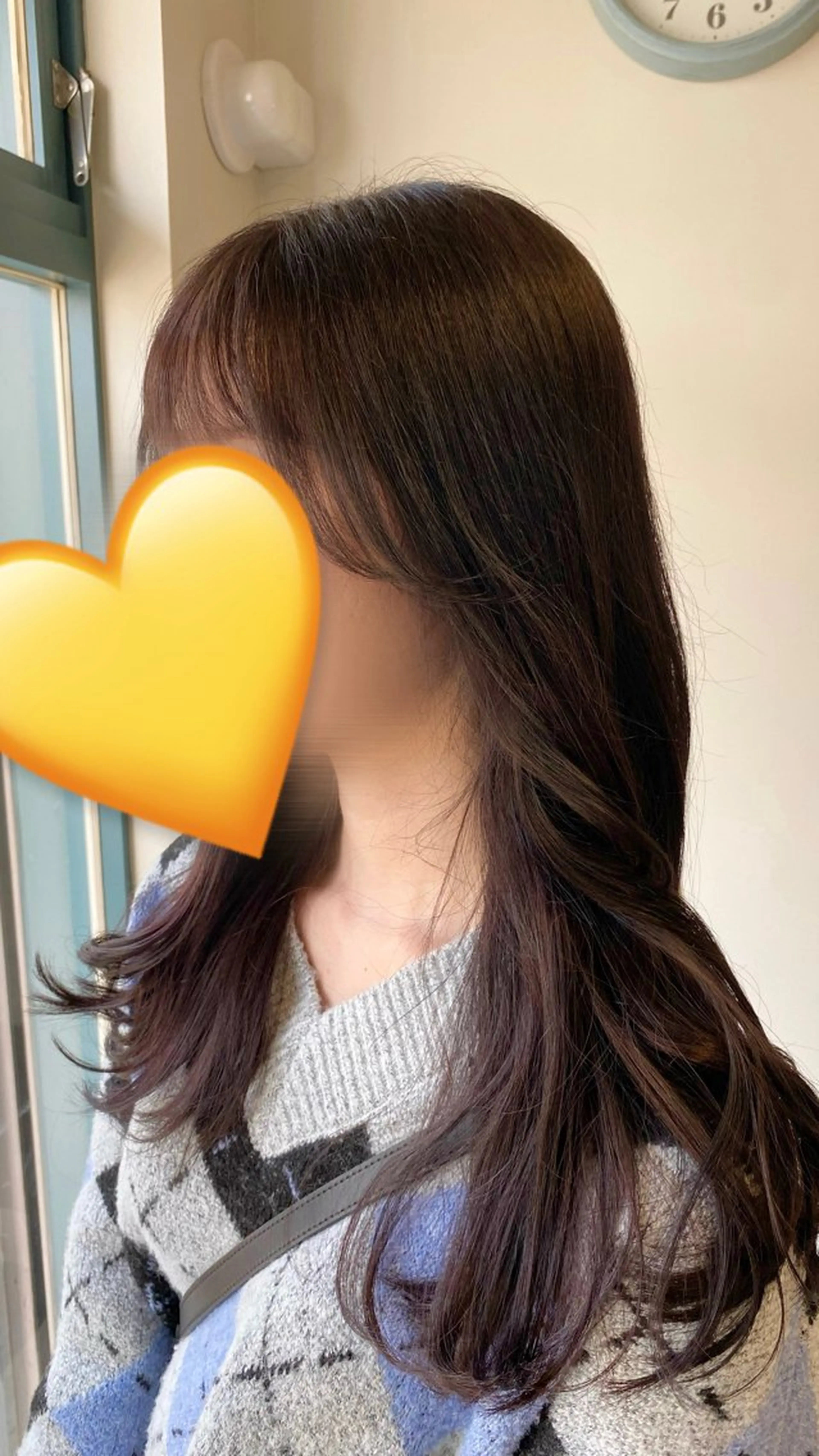 ロング レッドブラウン カット ヘアカラー トリートメント 【coco.】hair所属・カジカワサキ/韓国風 /札幌クロスパーマのヘアスタイル
