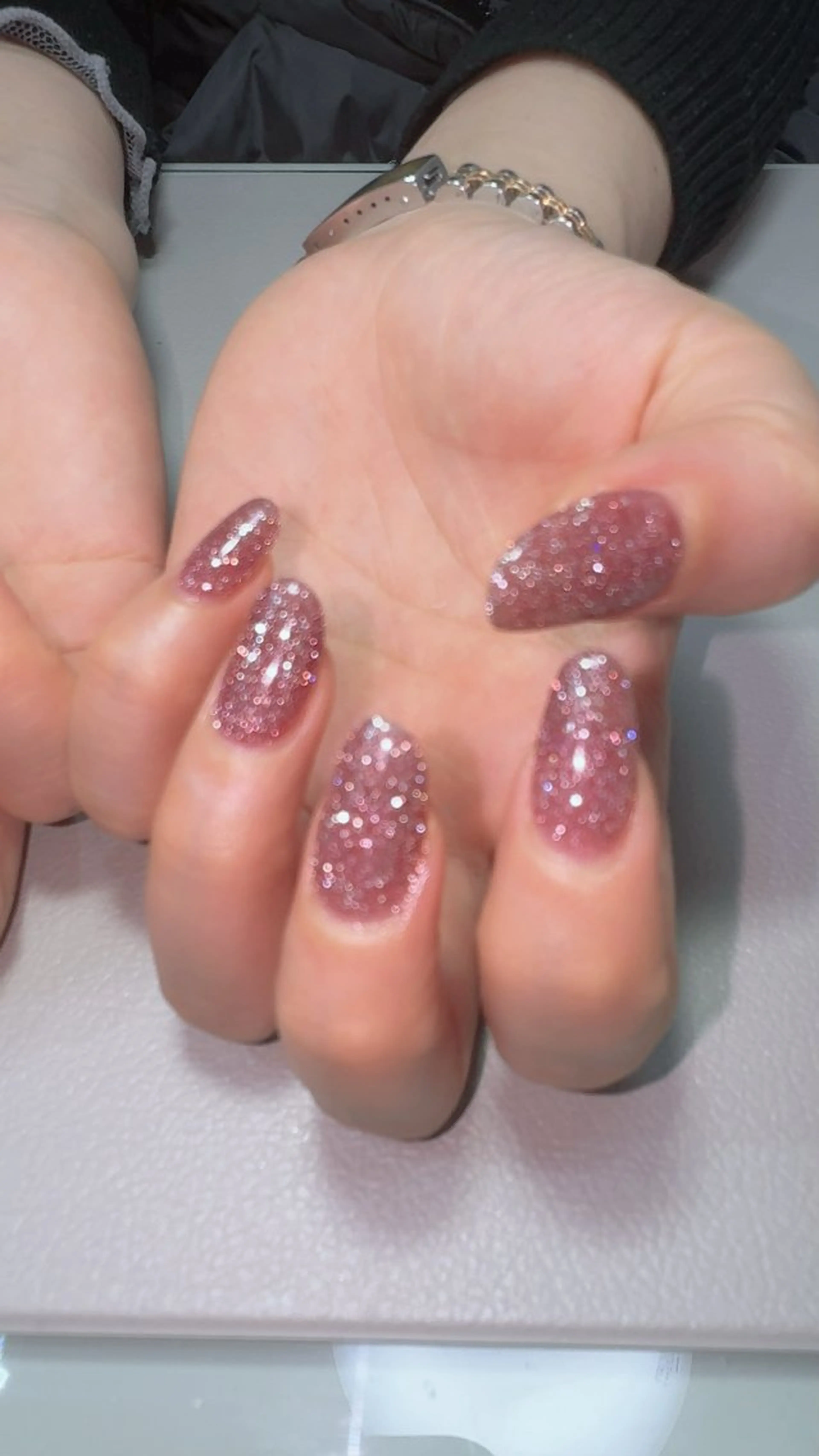 ネイル フラッシュネイル キラキラネイル ワンカラーネイル ハンドネイル nailsalon urüm (ウルム)のネイルデザイン
