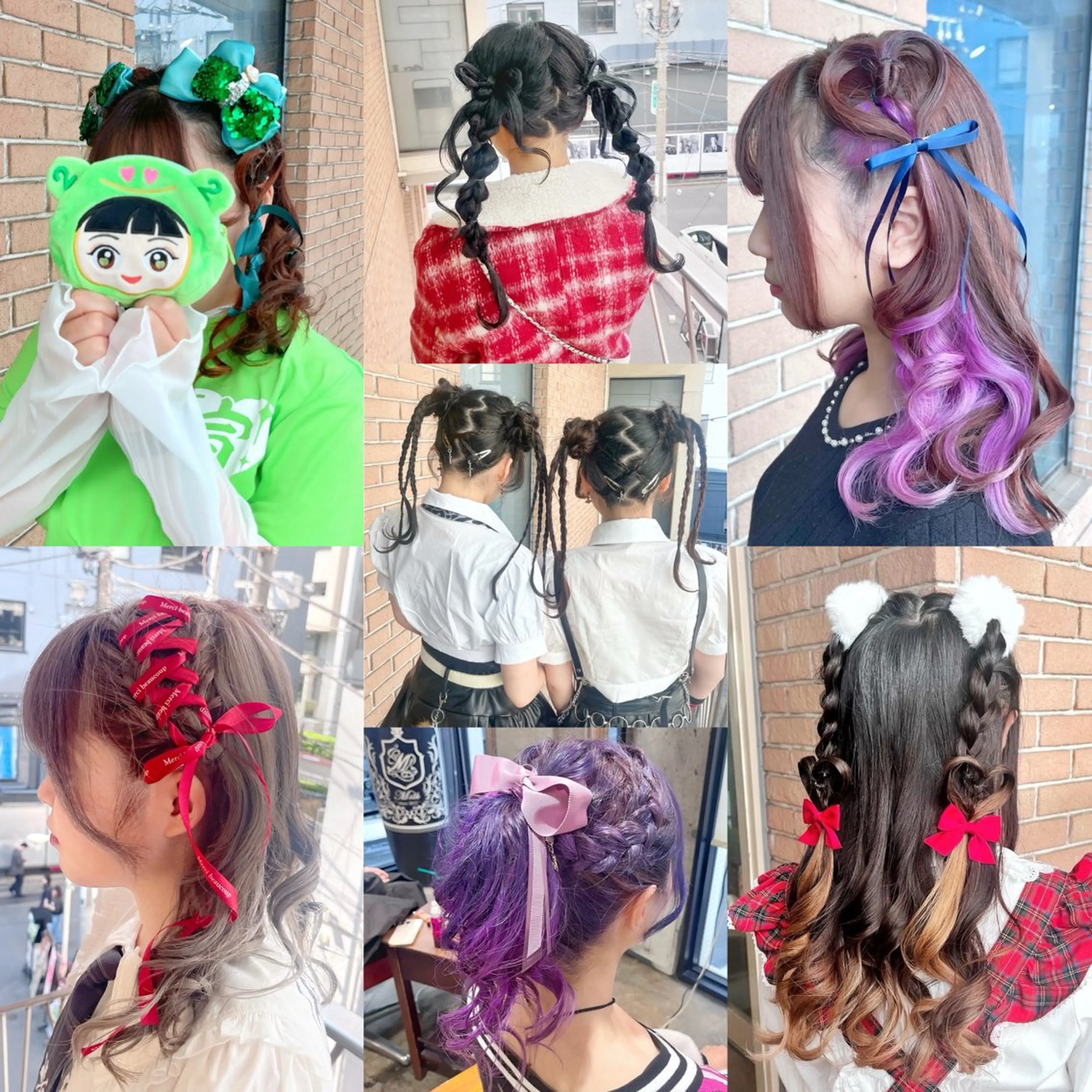 ヘアアレンジ ヘアセット ピンクカラー🩷 ヘアセットＮＯ.1のヘアスタイル