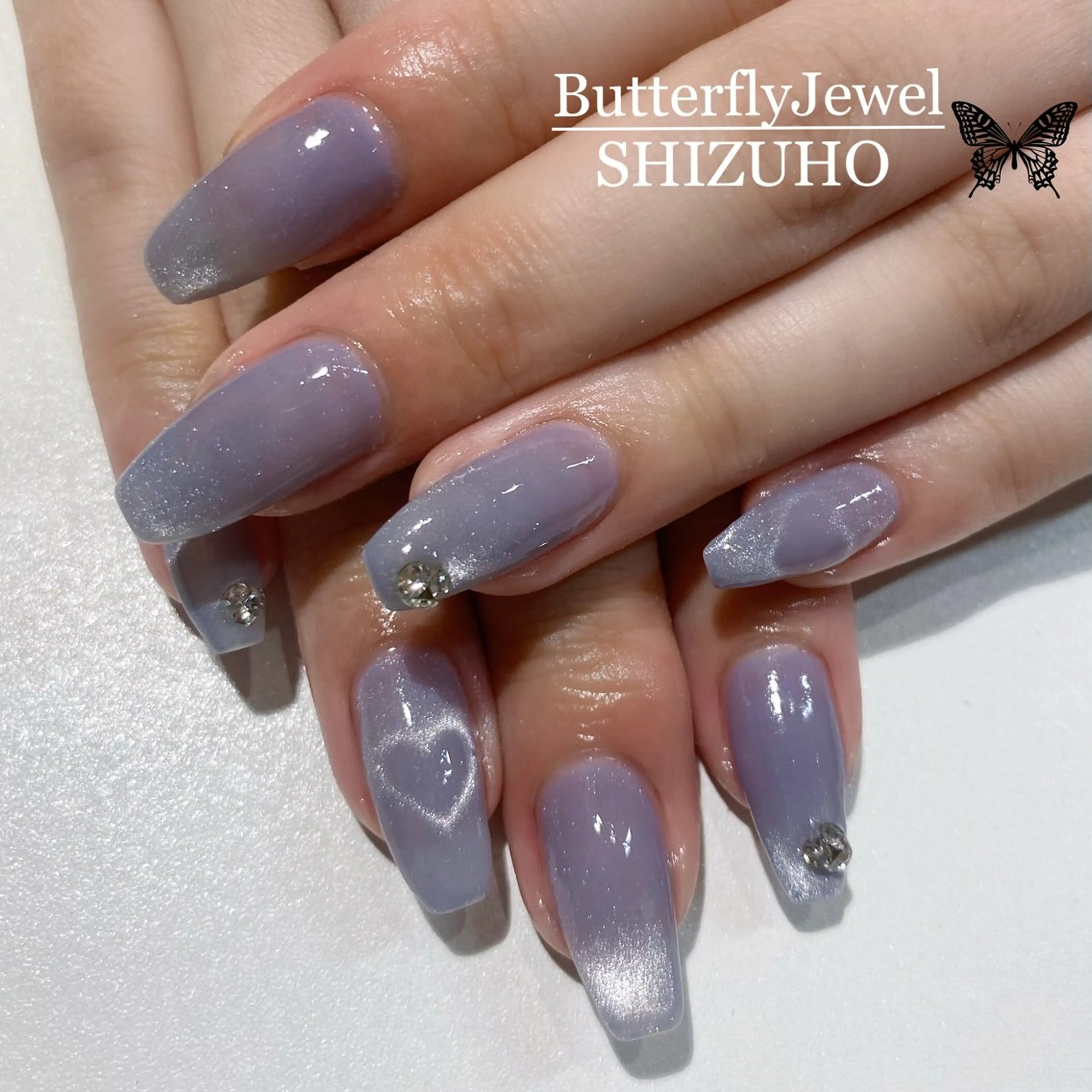 ネイル ハート ハンドネイル Butterfly Jewel本店 石原のネイルデザイン