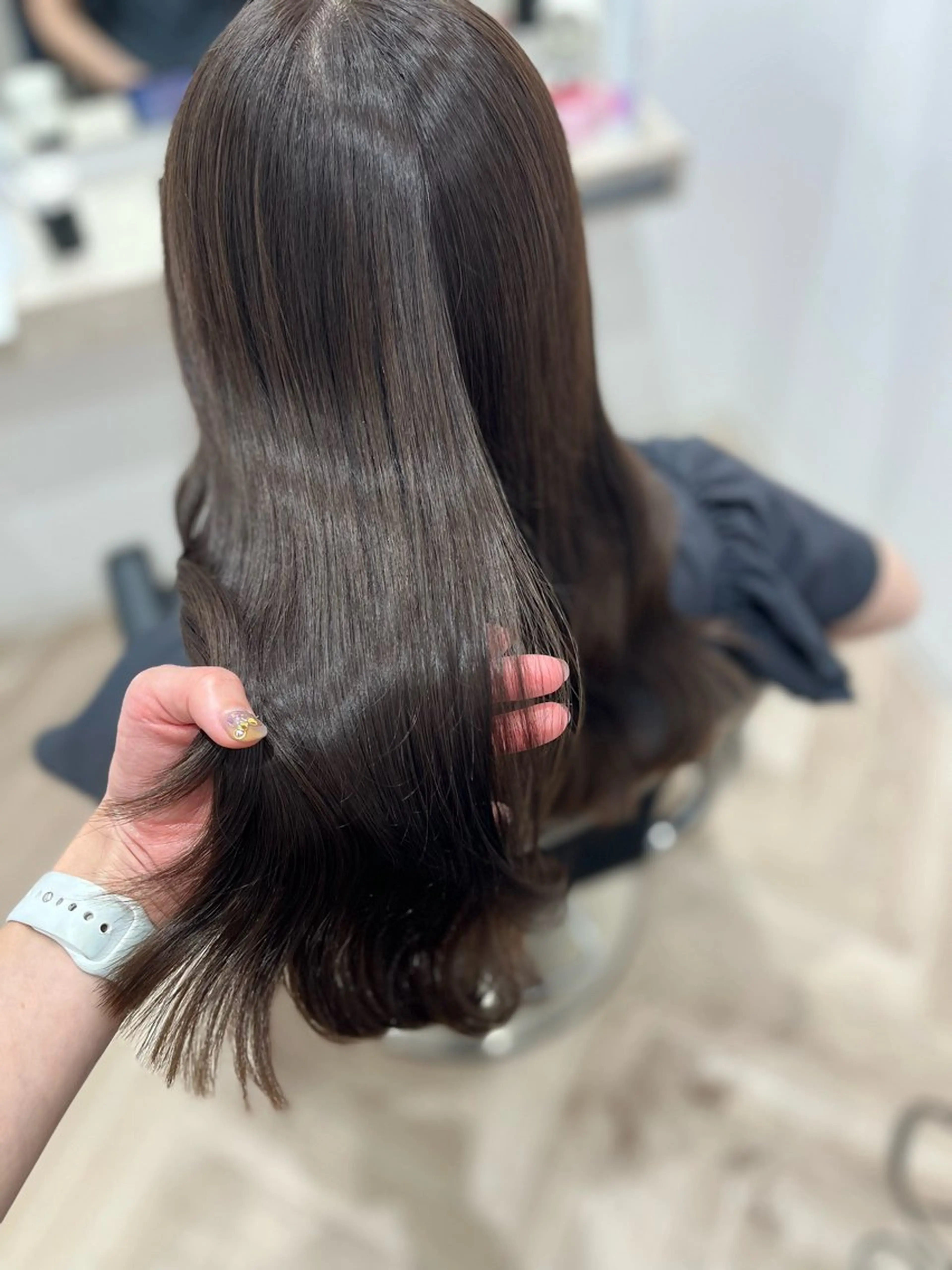 セミロング カラー グレージュ カット ヘアカラー トリートメント 🫧ぷる艶カラー🫧 Yuubi🦩のヘアスタイル