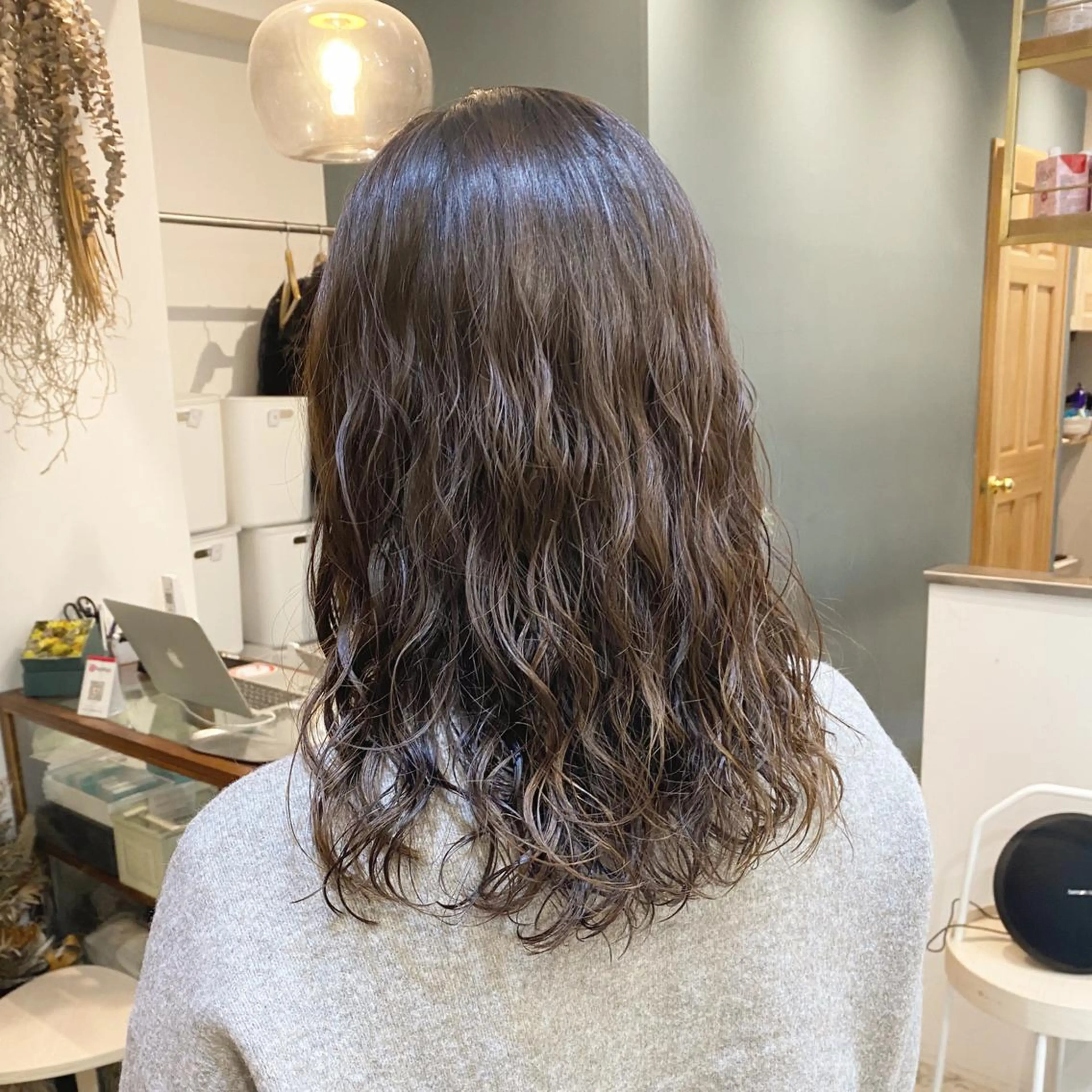 セミロング パーマ セミロングパーマ デジタルパーマ "ブリーチ縮毛矯正” /デサキショウヘイのヘアスタイル