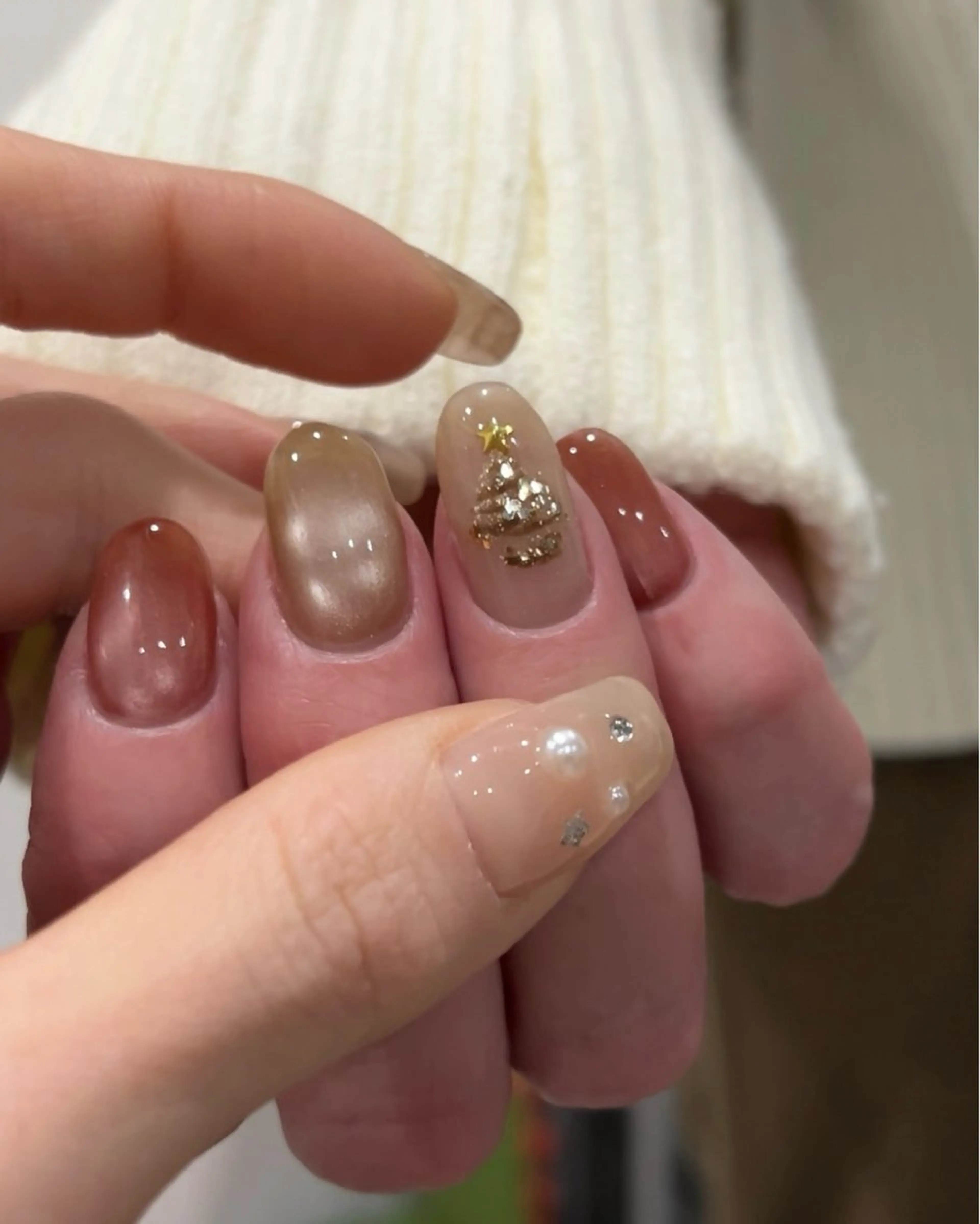 ネイル 冬ネイル クリスマス ハンドネイル garage nailのネイルデザイン