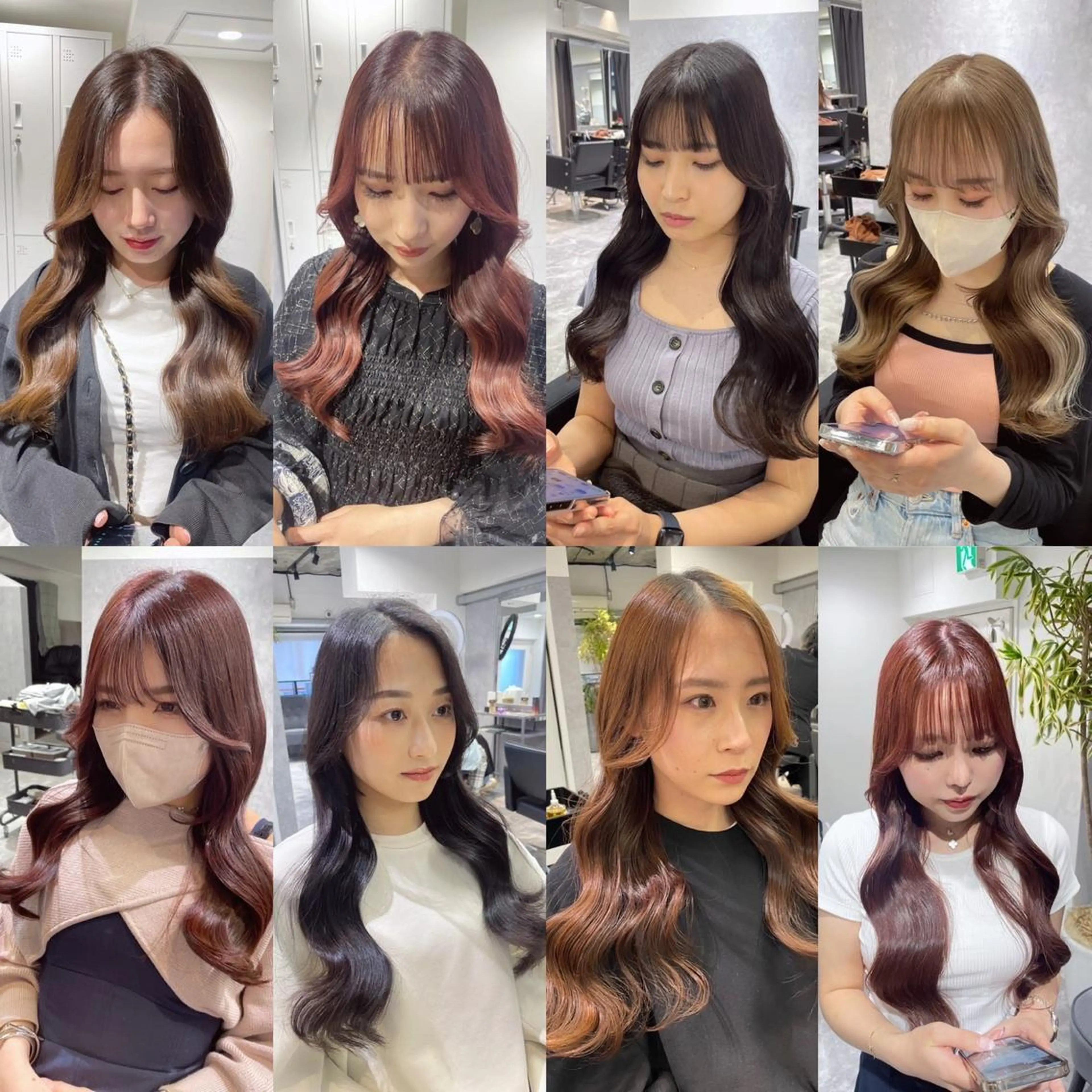 セミロング カラー mimiiy梅田 中崎町ハイトーンのヘアスタイル