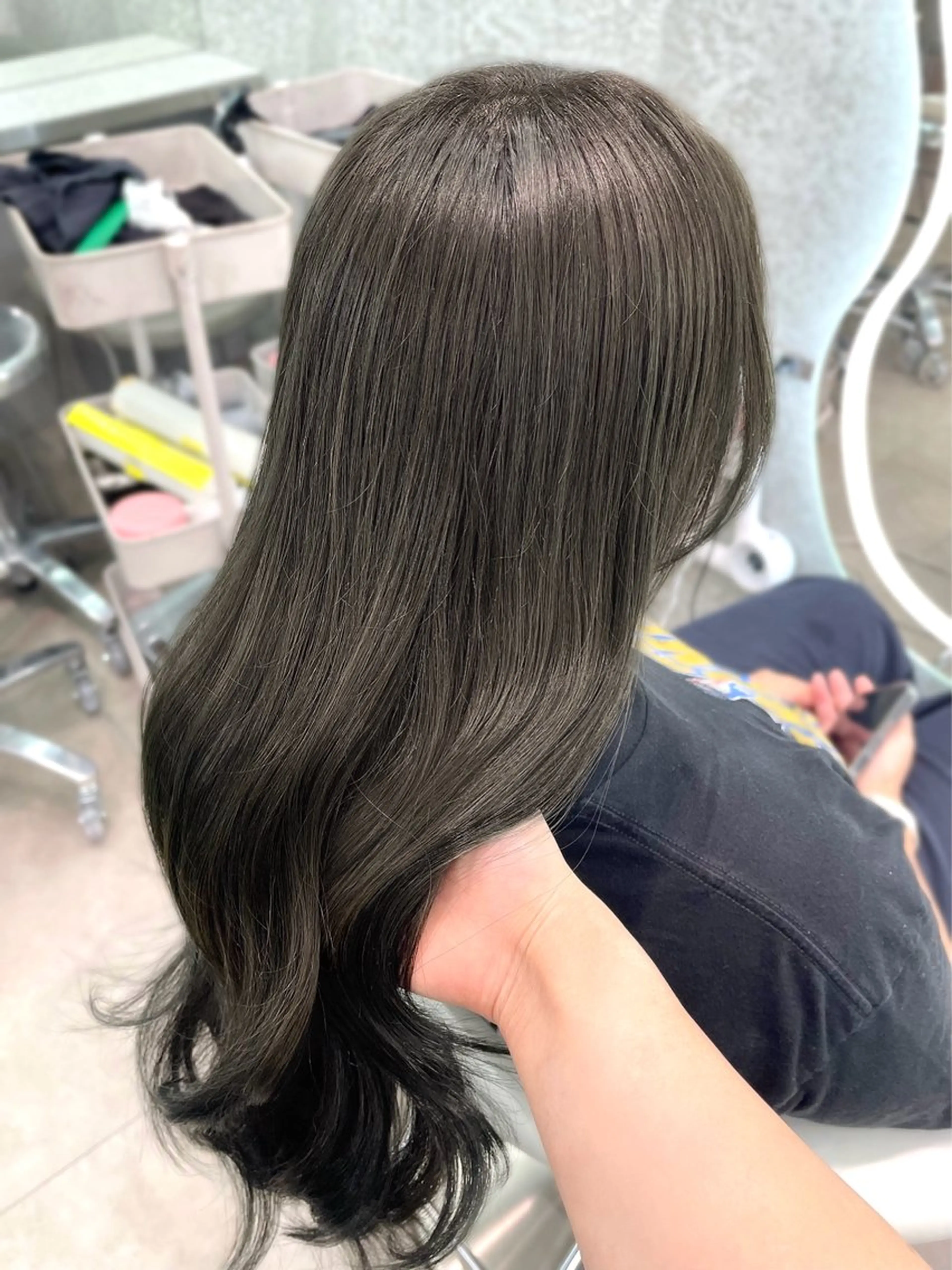 セミロング ヘアカラー トリートメント 🪽韓国ヘア髪質改善 🪽なるのヘアスタイル