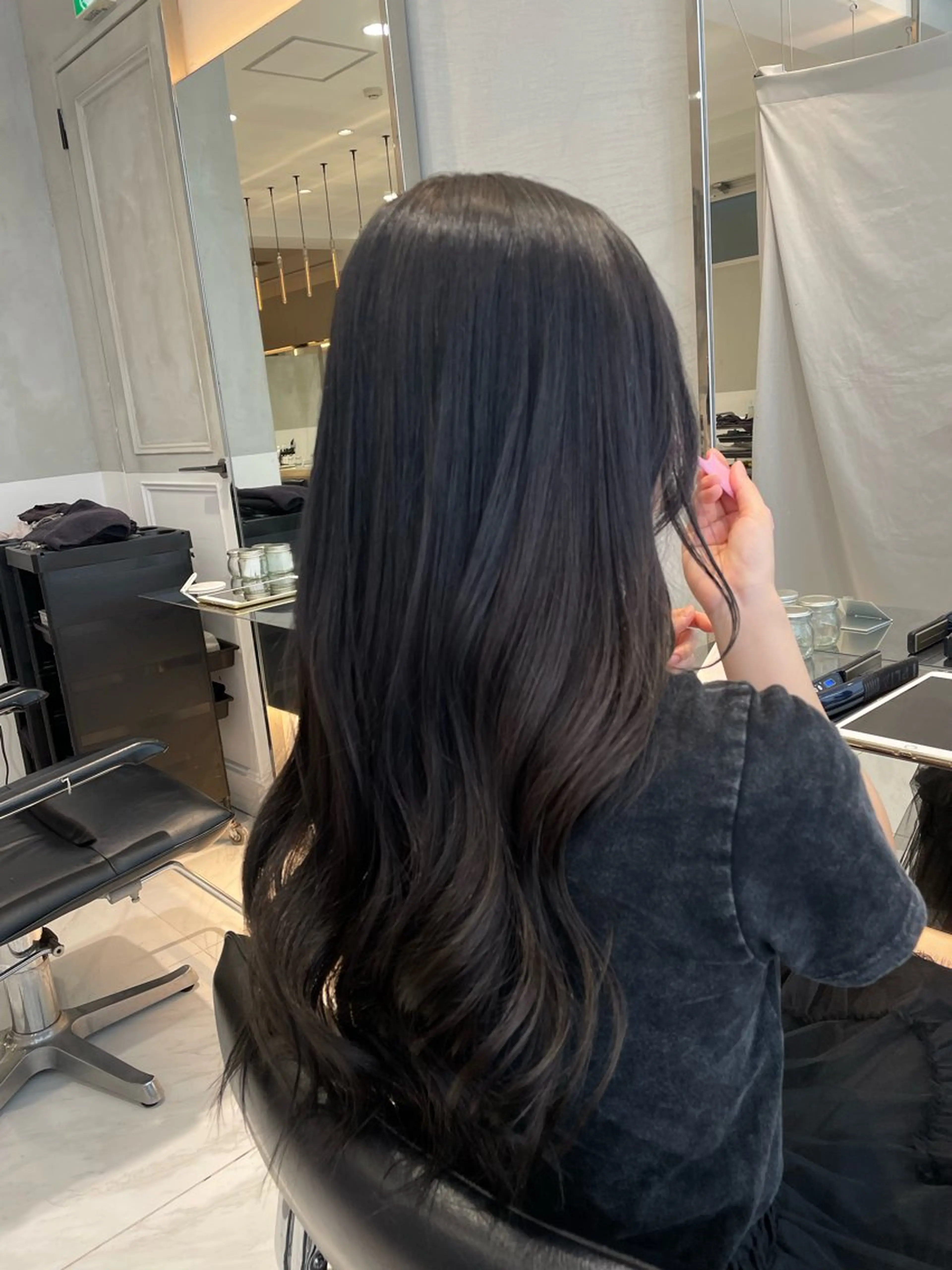 ロング カラー ヘアアレンジ ブラウンカラー チョコレートブラウン ヘアカラー ロングカット 💎モエのヘアスタイル