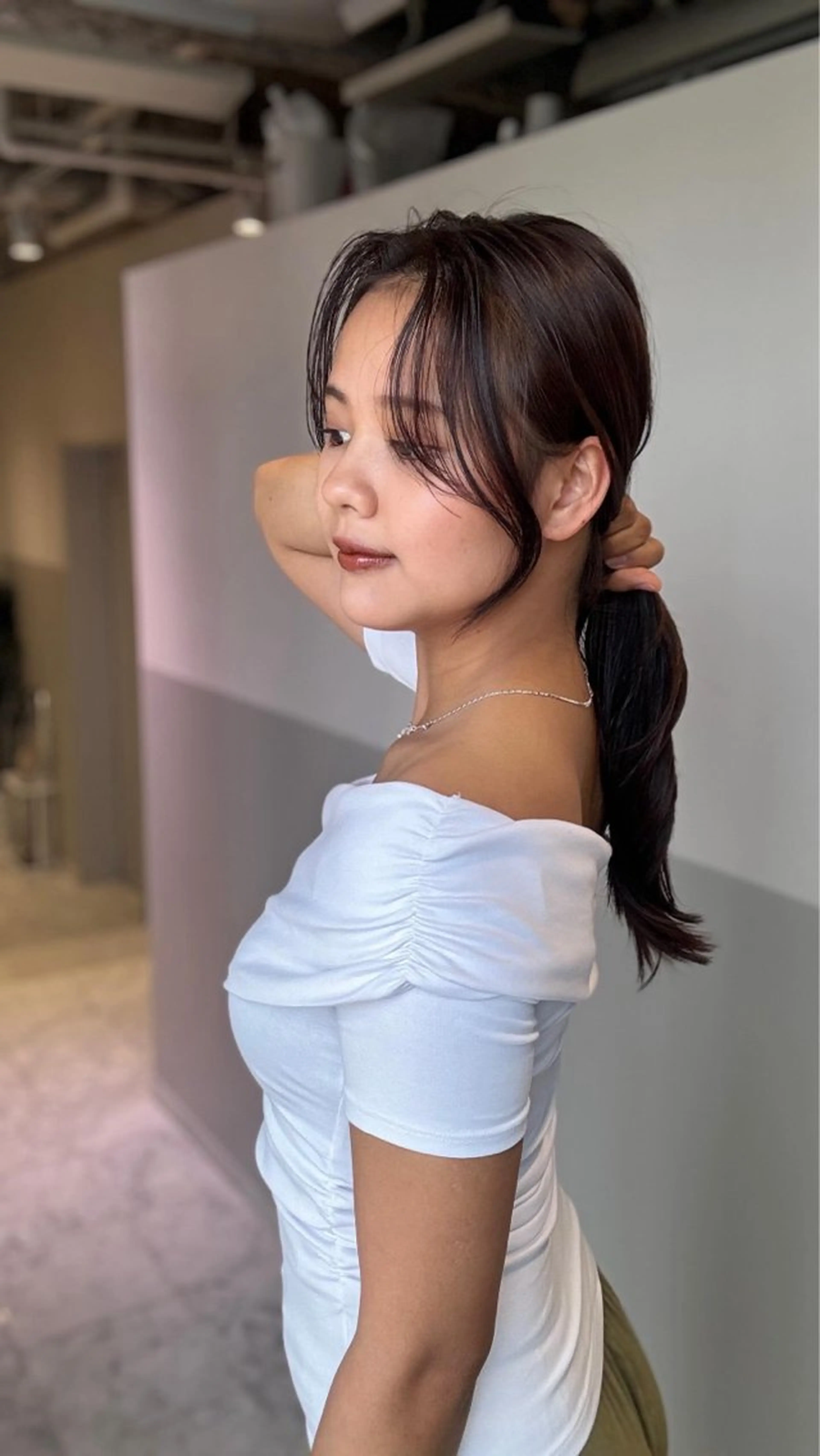 ミディアム カラー カット ヘアカラー 顔まわりの神様✨ 藤嶋秀幸のヘアスタイル