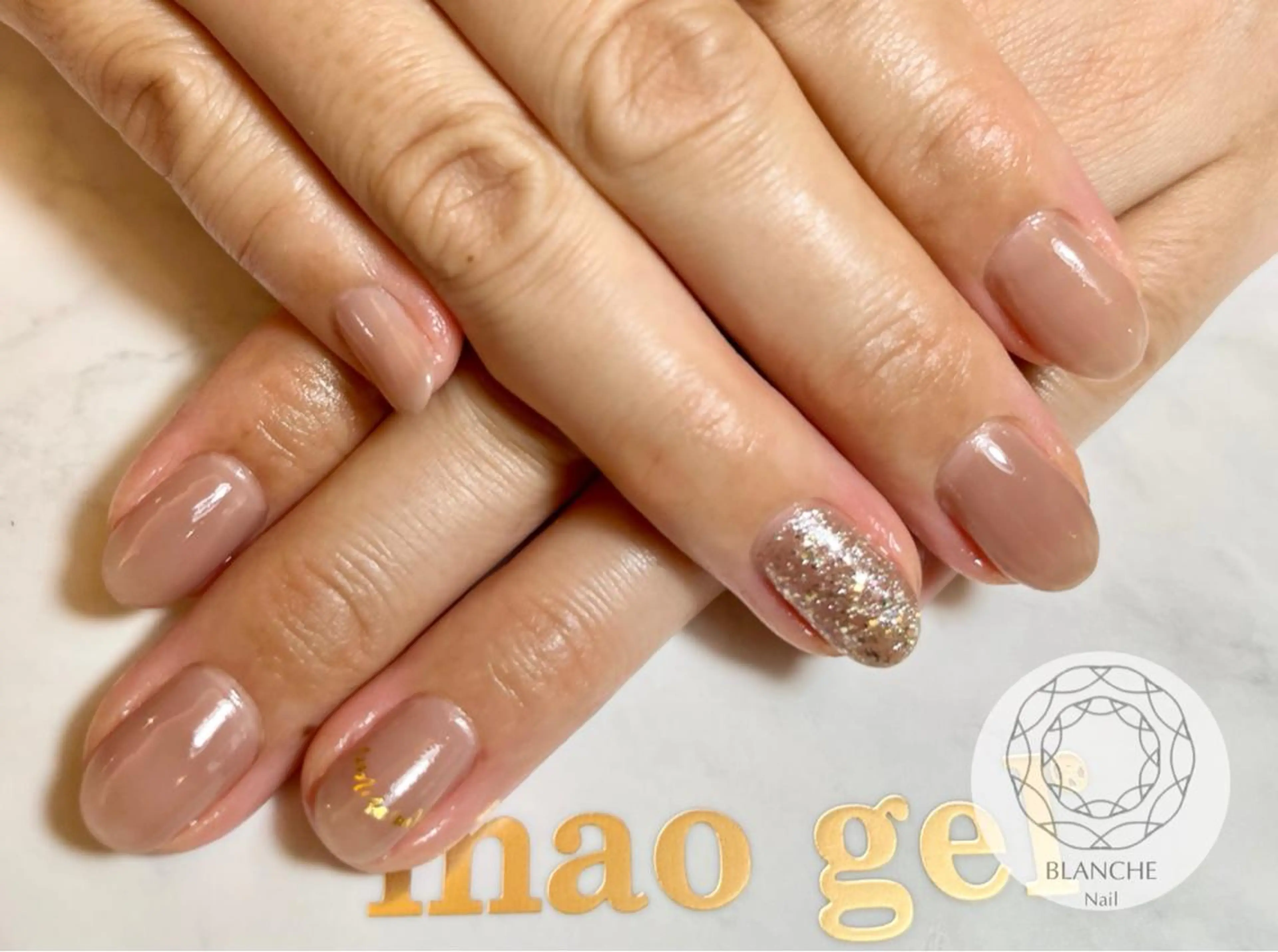 ネイル ジェルネイル オフィスネイル パラジェル シンプルネイル BLANCHE Nailのネイルデザイン