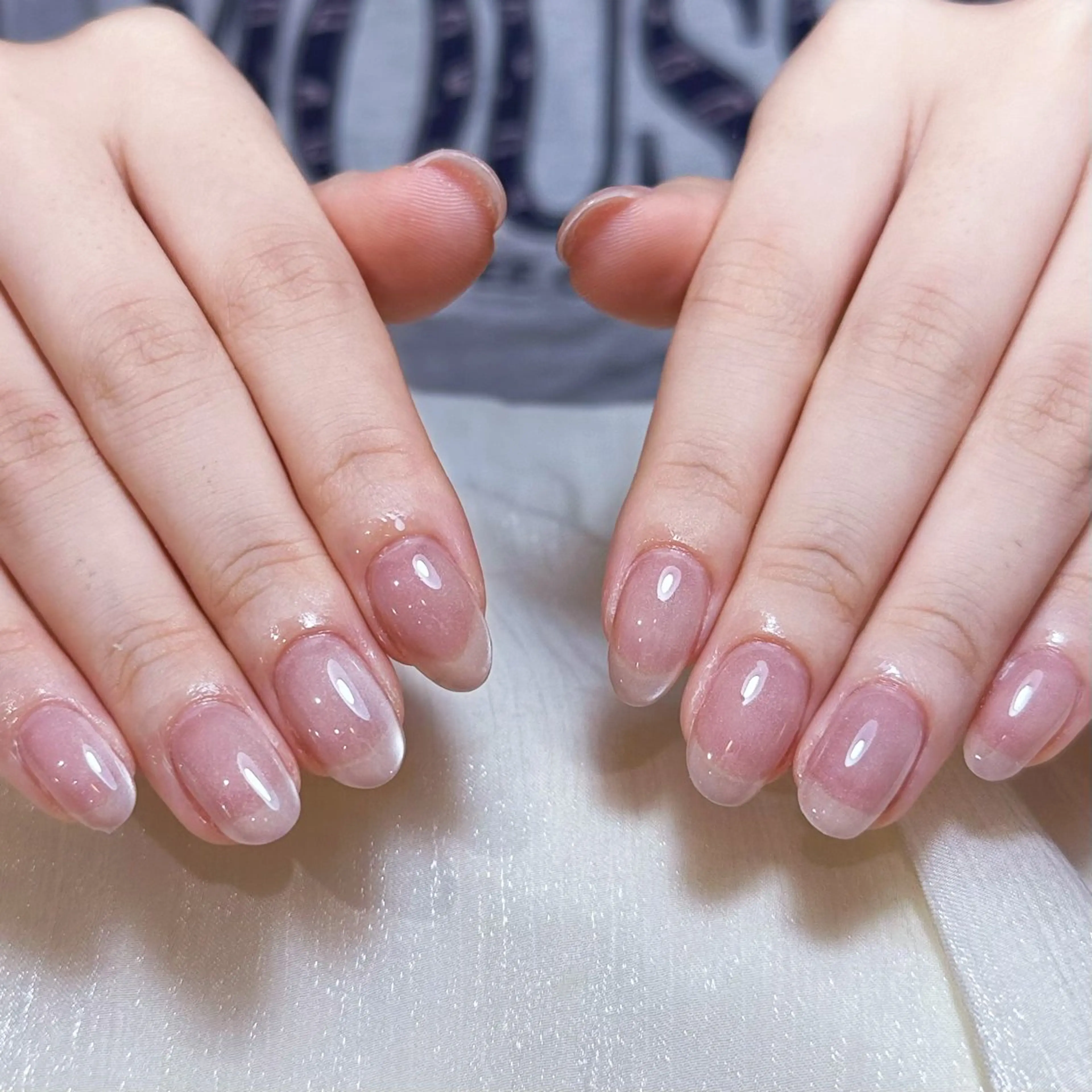 ネイル オーロラネイル チークネイル クリアネイル ジェルネイル キラキラネイル DEMAIN- 🌸のネイルデザイン