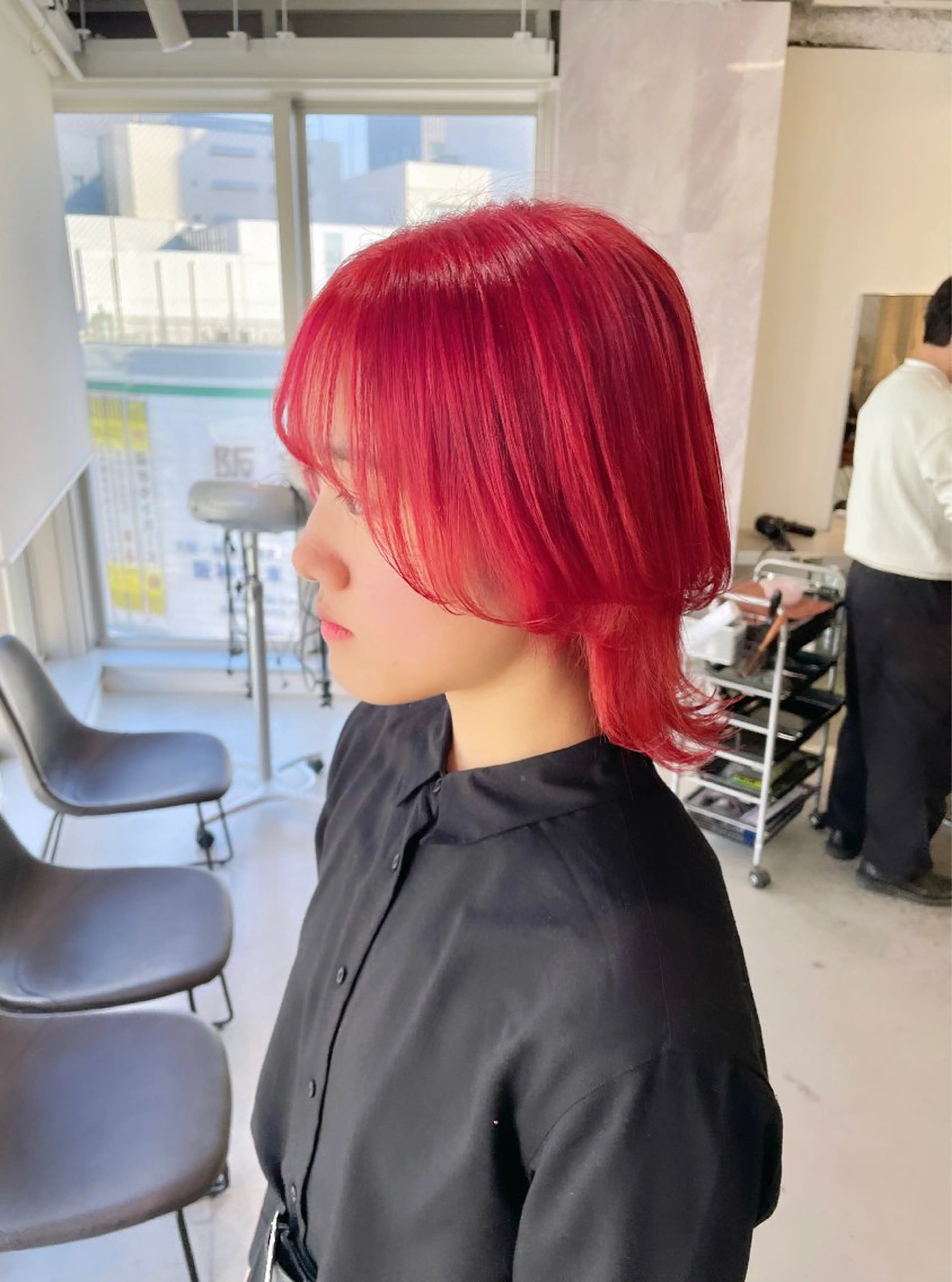 ミディアム カット ヘアカラー トリートメント ヘアセット 🎗井上 竜 ブリーチ指名No.1のヘアスタイル