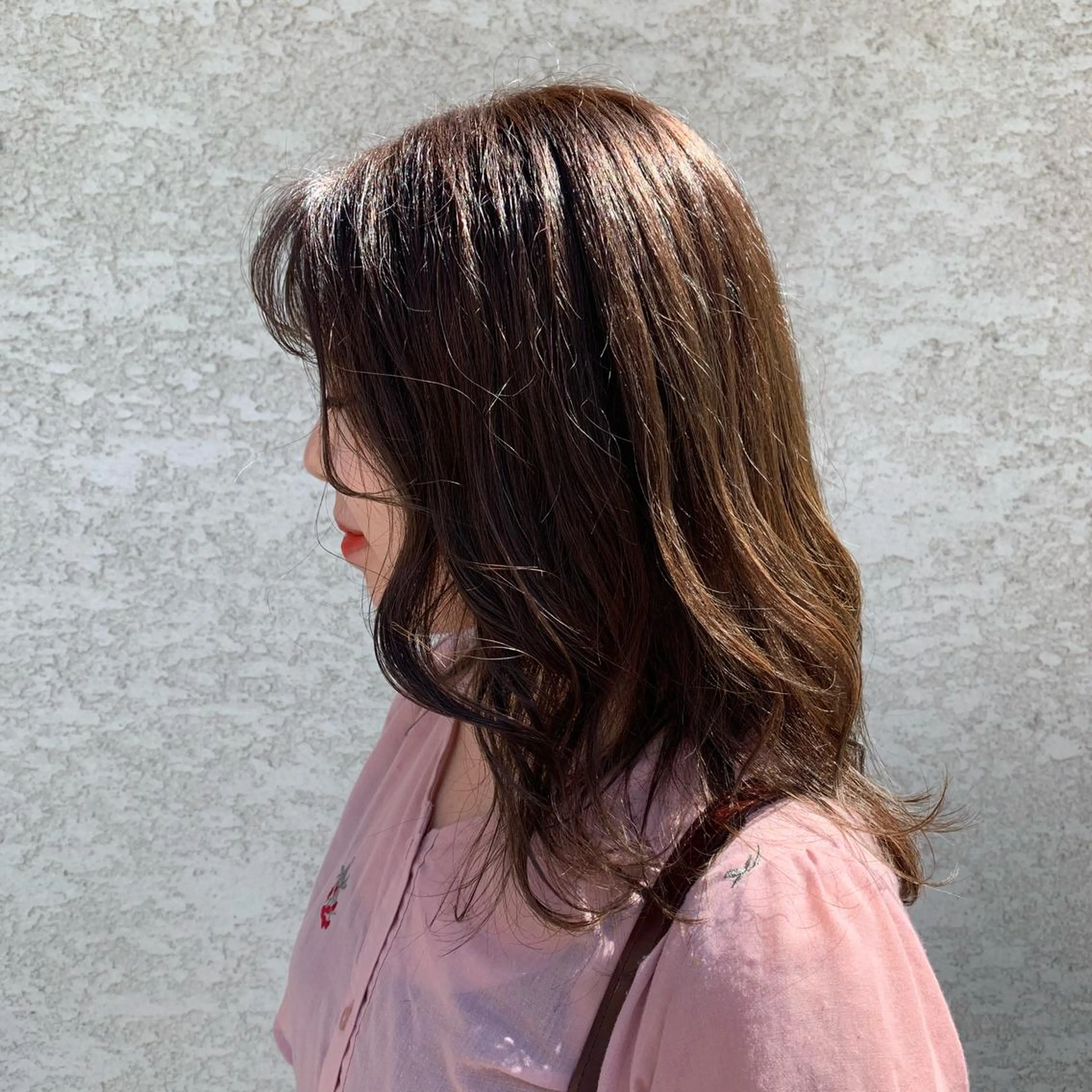 ミディアム カラー ベージュカラー オルチャンヘア 韓国×巻ける髪質改善 💍maki💍のヘアスタイル