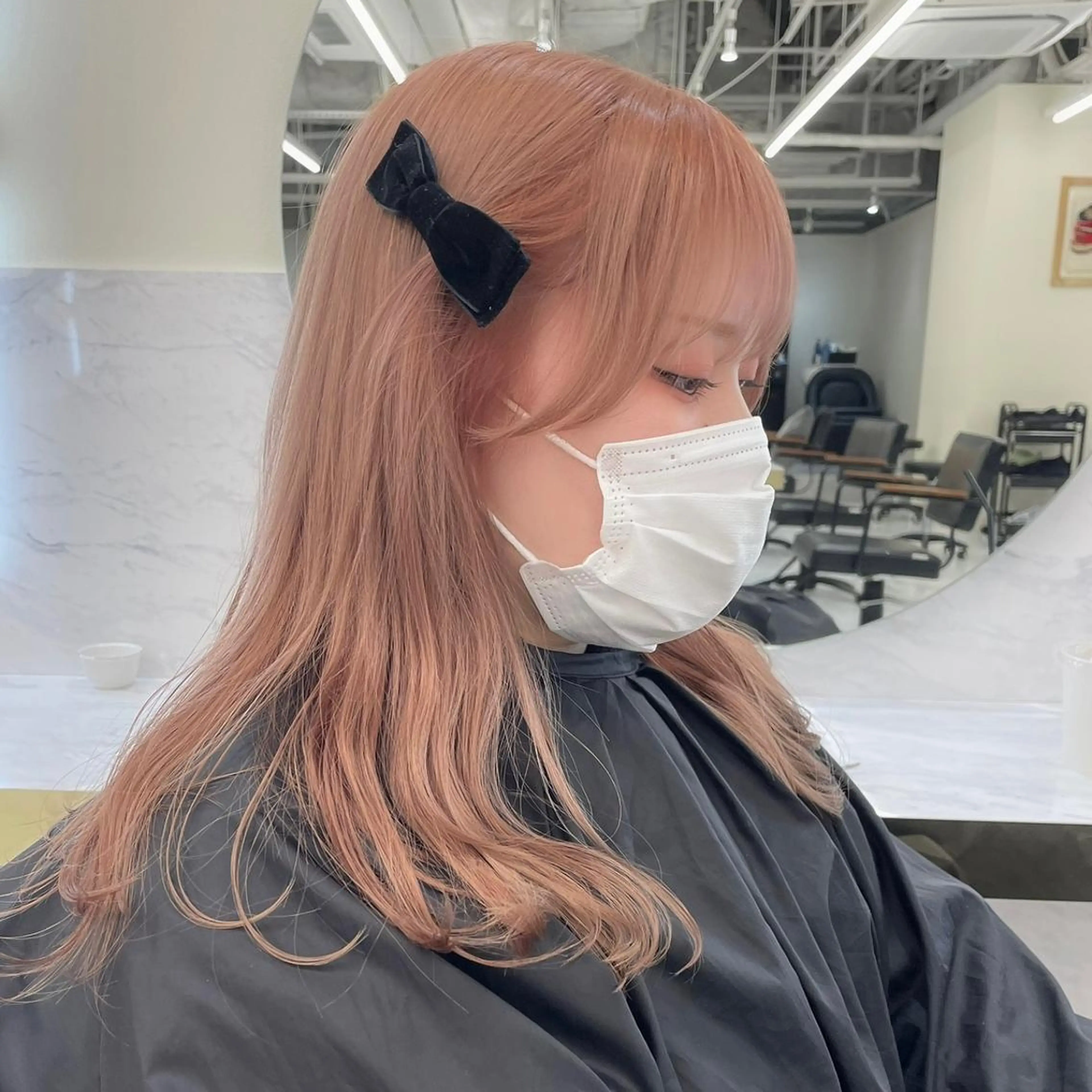 セミロング カラー ヘアアレンジ mao透明感カラー 似合わせヘアメイクのヘアスタイル