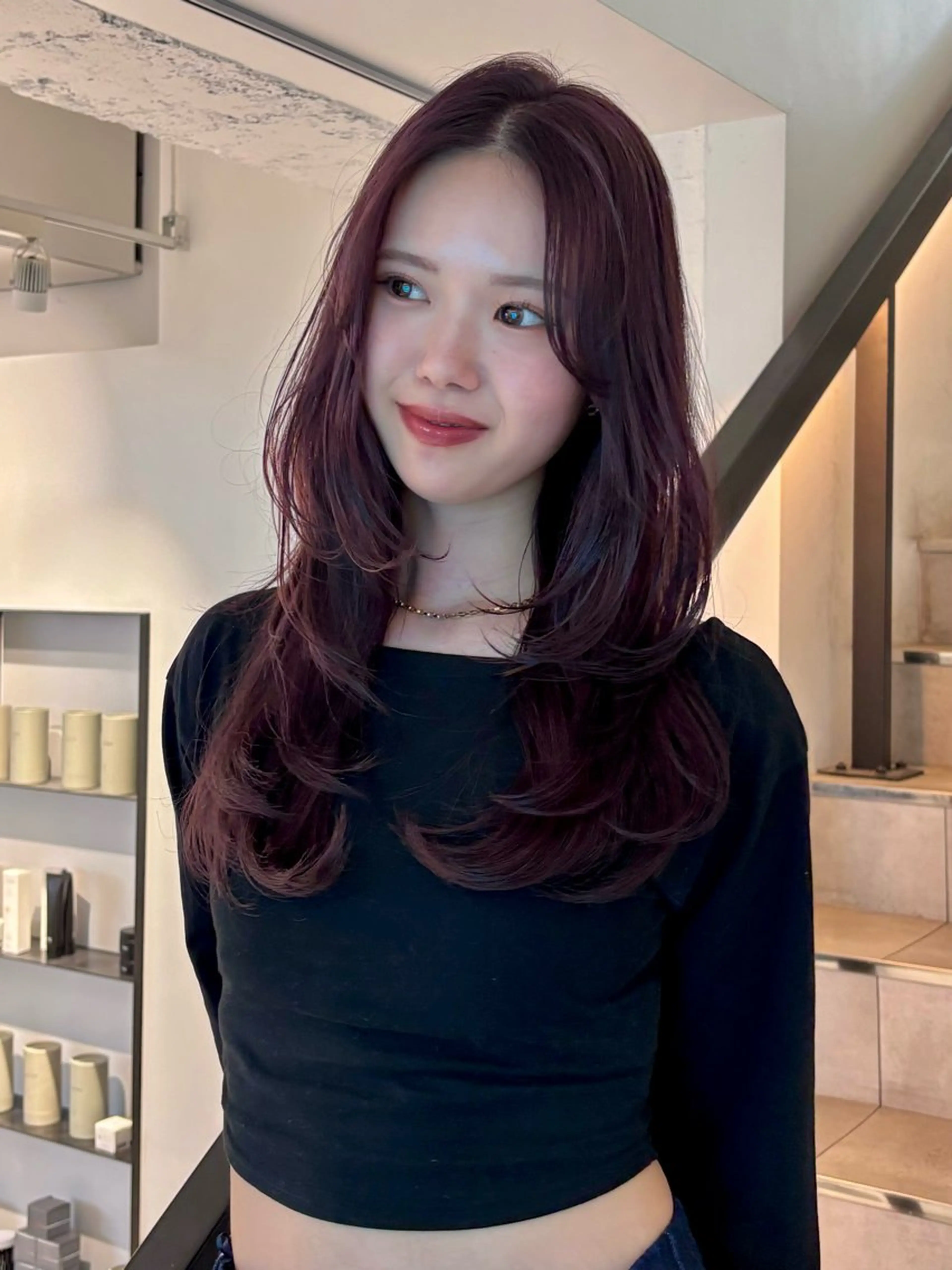 ロング カラー カット ヘアカラー ハイトーン/レイヤー nail 百咲💌のヘアスタイル