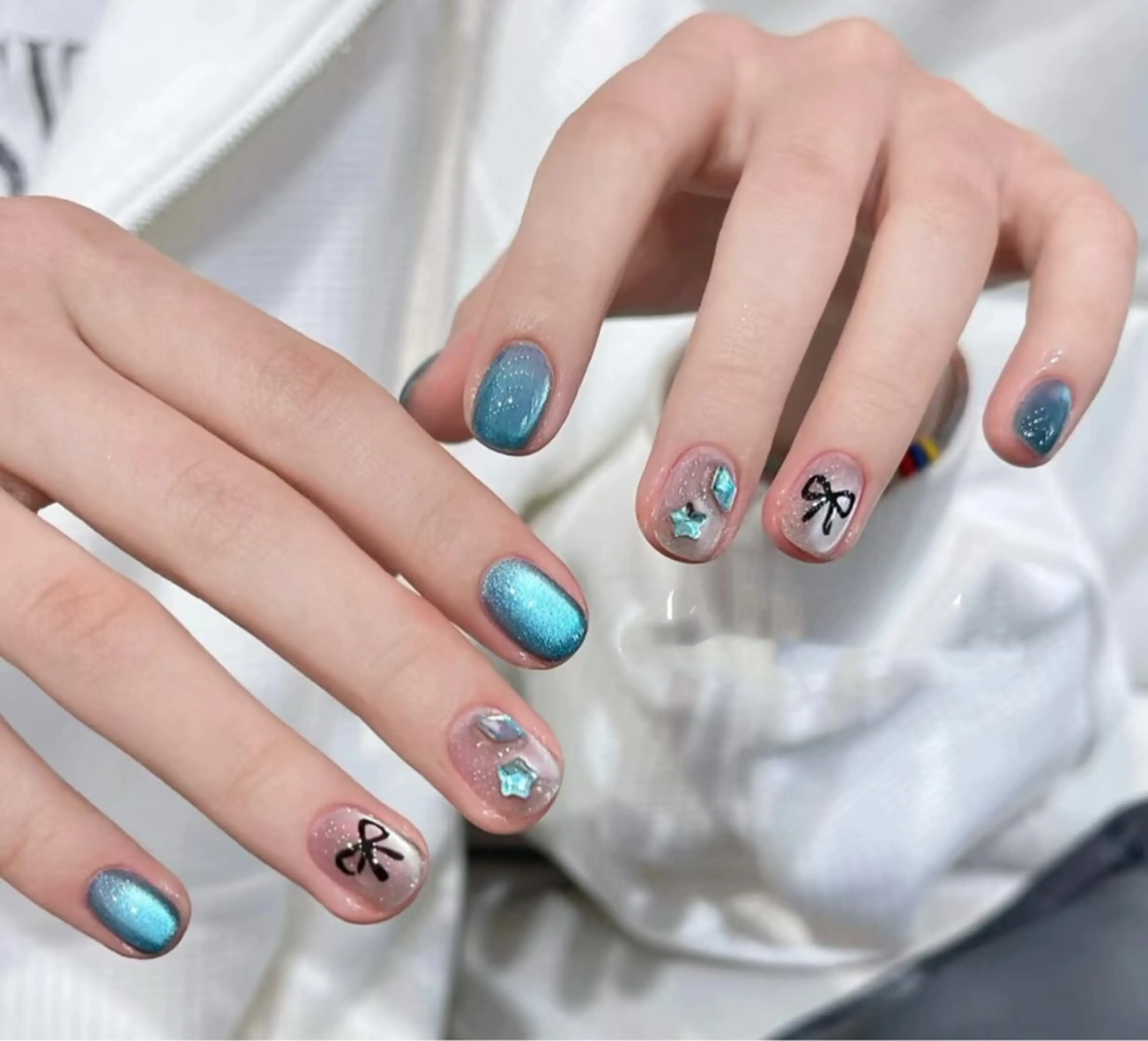 ネイル ジェルネイル マグネットネイル シンプルネイル MIYUKI Salonのネイルデザイン