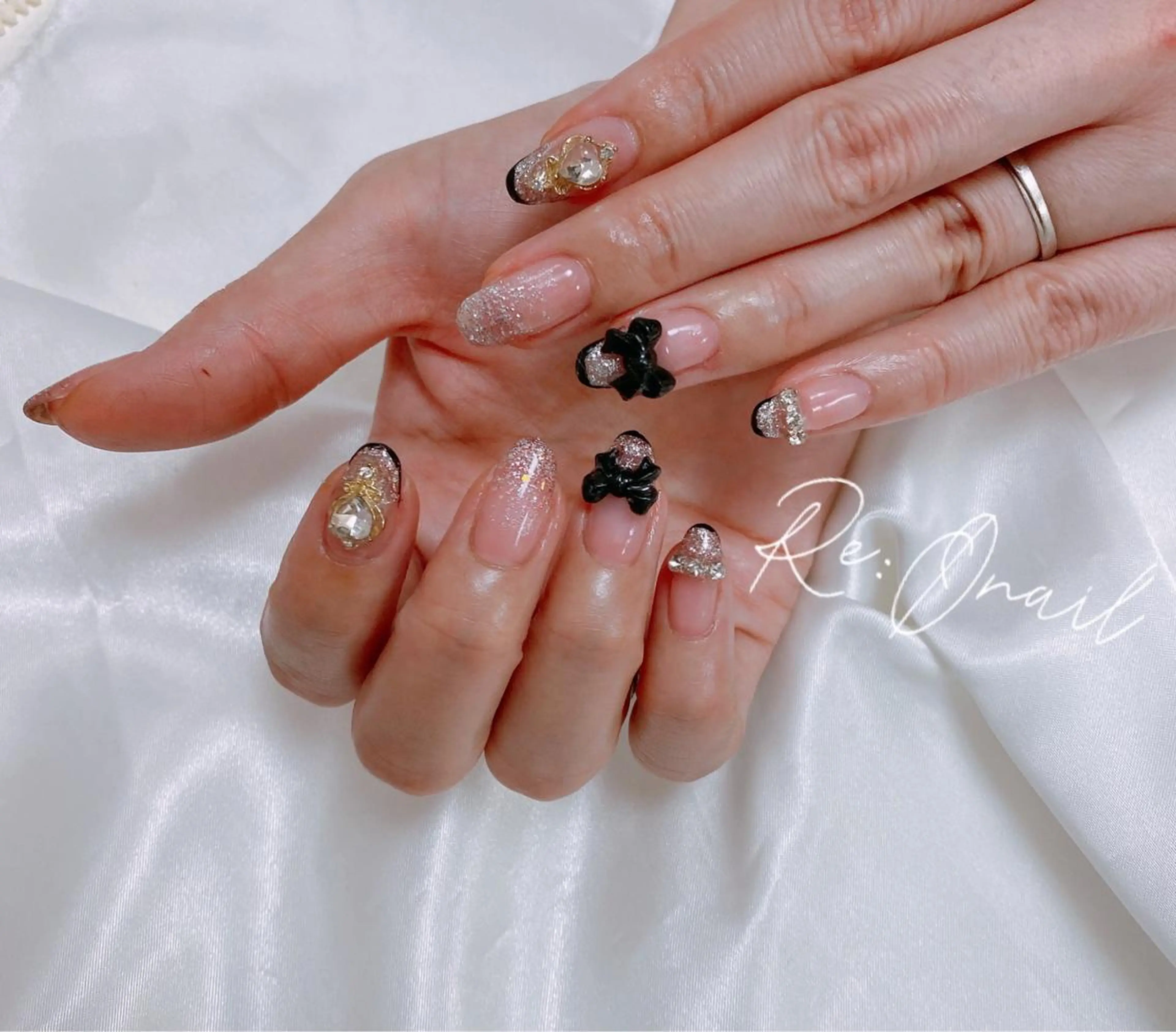 ネイル ワンホンネイル ハンドネイル Re:Ø nail 🩵TSUJIのネイルデザイン