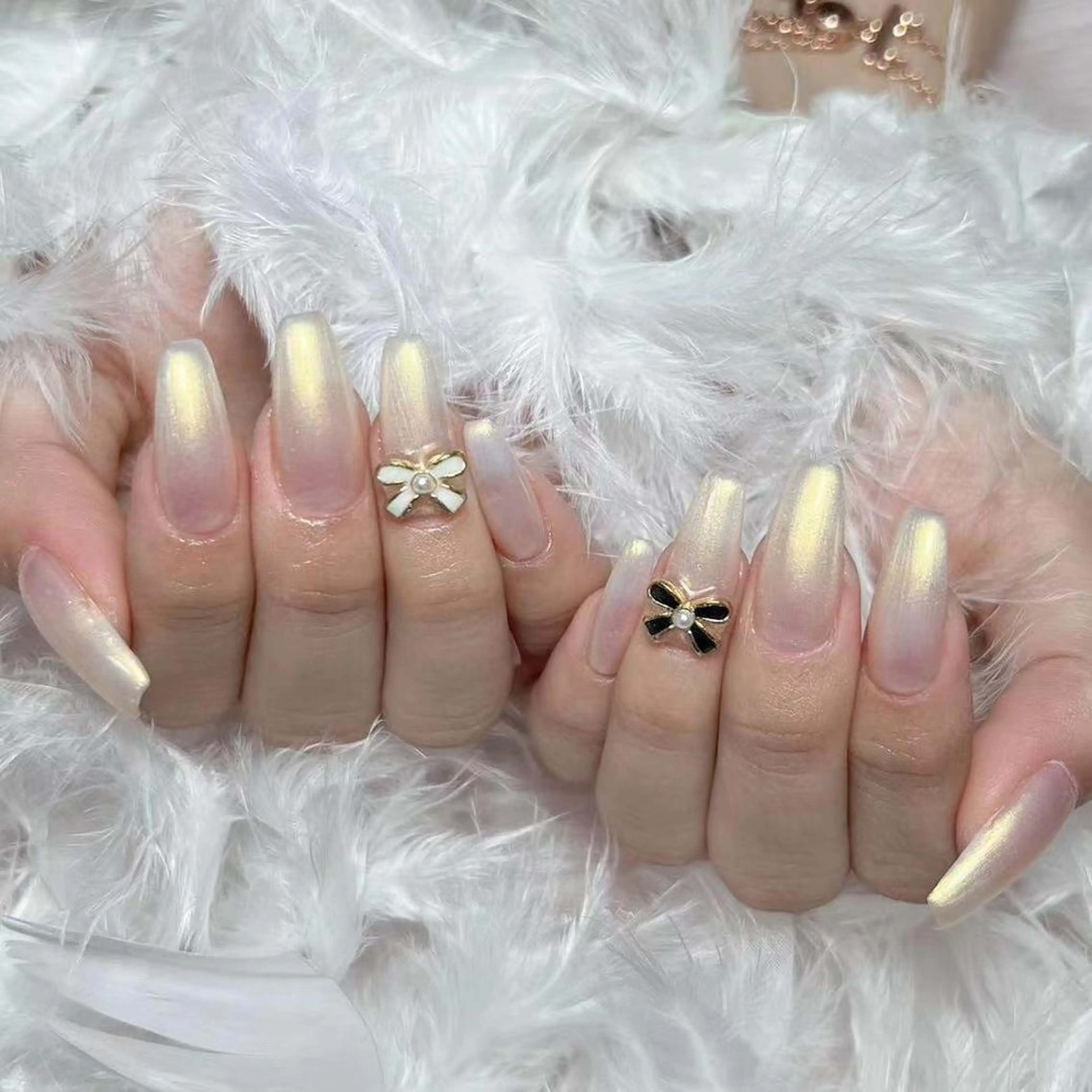 🐻6月限定🐻🌸ハンド⭐️ミラー/オーロラ⭐️の写真