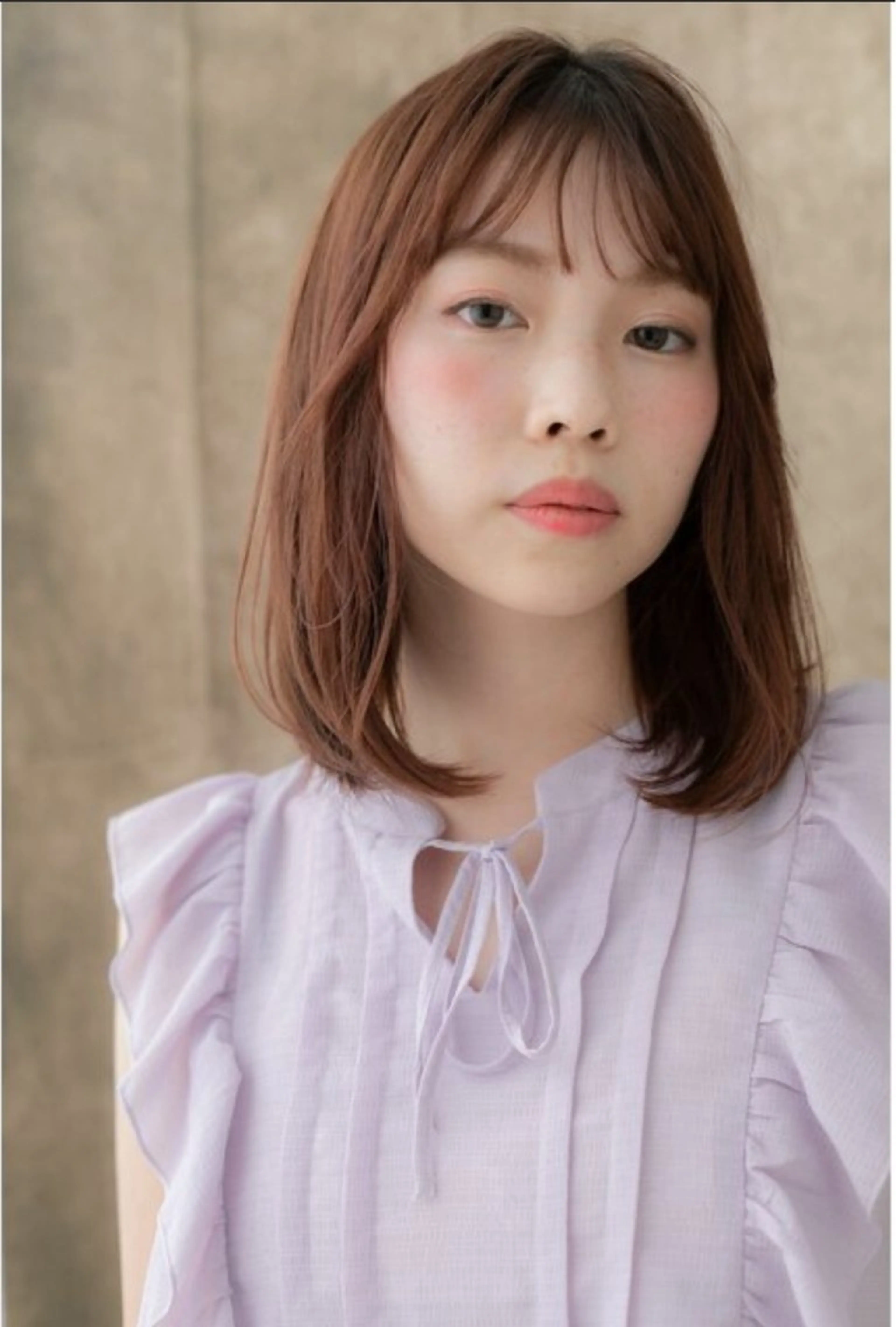 ミディアム カット くびれ&切りっぱボブ 得意👍佐藤歩のヘアスタイル