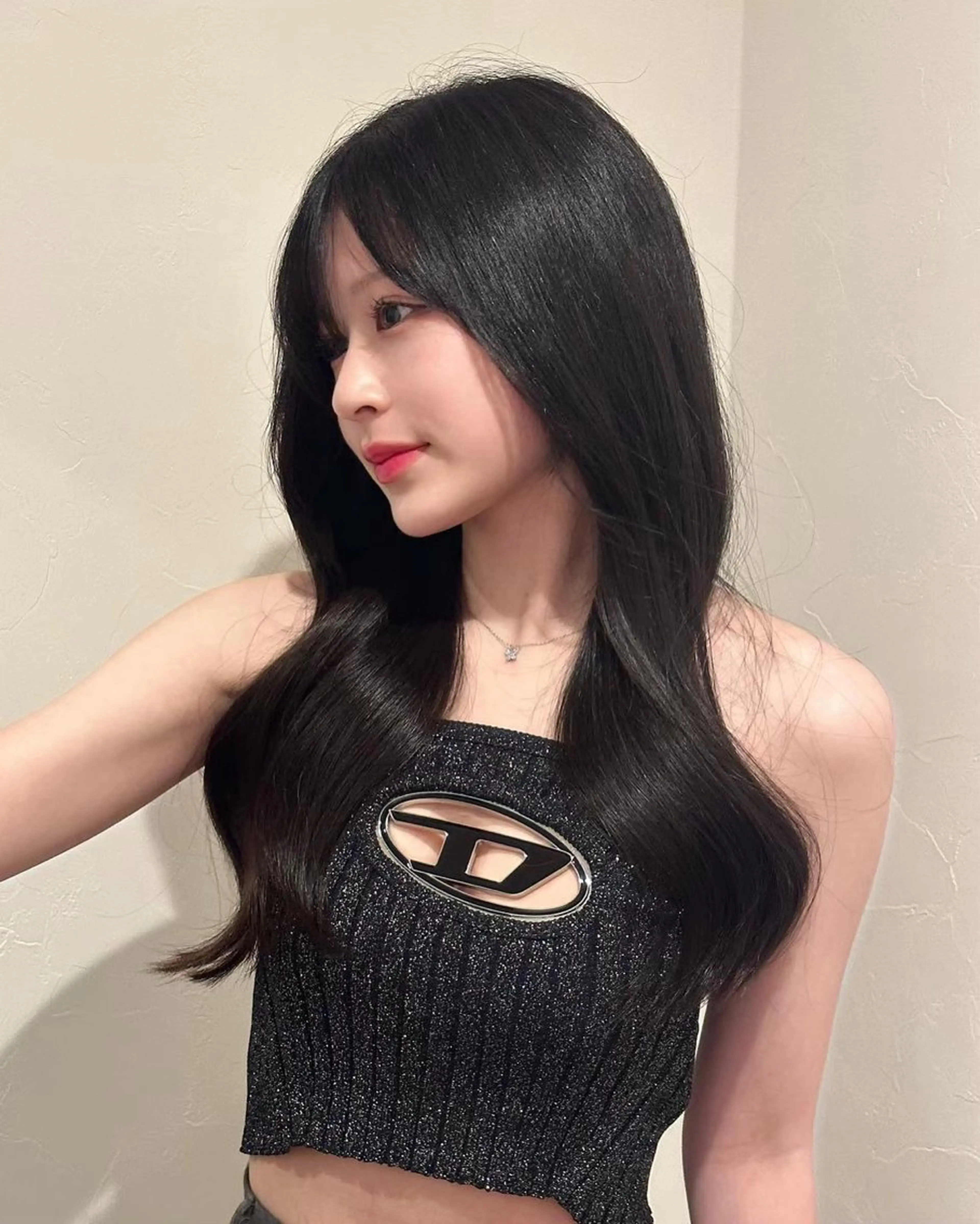 ロング カラー ベージュカラー ブリーチ ダブルカラー 顔周りカット 髪質改善 カット ヘアカラー トリートメント 京都韓国ヘア🇰🇷 /髪質改善/レイヤーのヘアスタイル