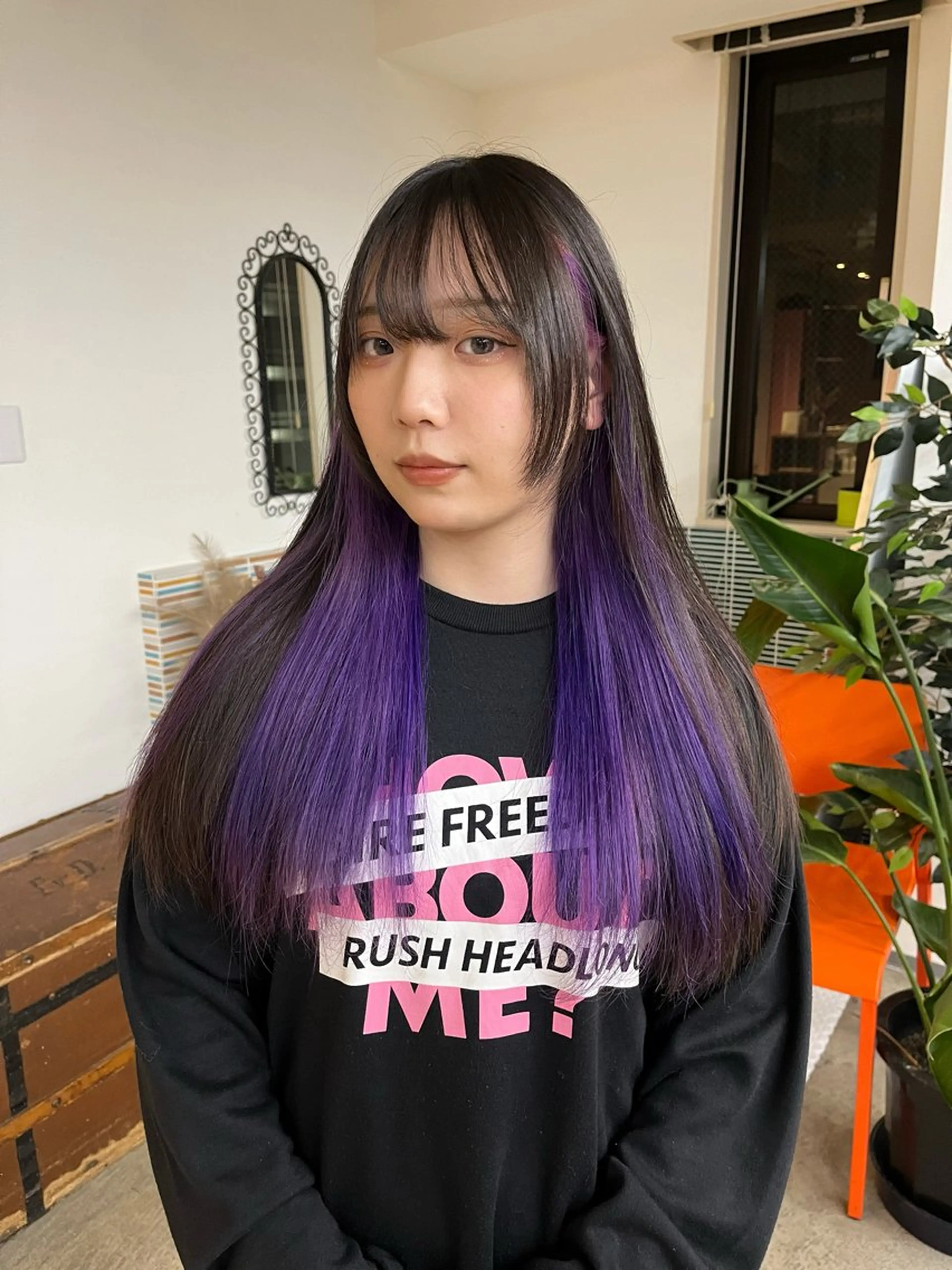 ロング カラー ブリーチ ラベンダーカラー ヘアカラー トリートメント 🩷ハイトーン透明感 レイヤー🩷ユリカのヘアスタイル