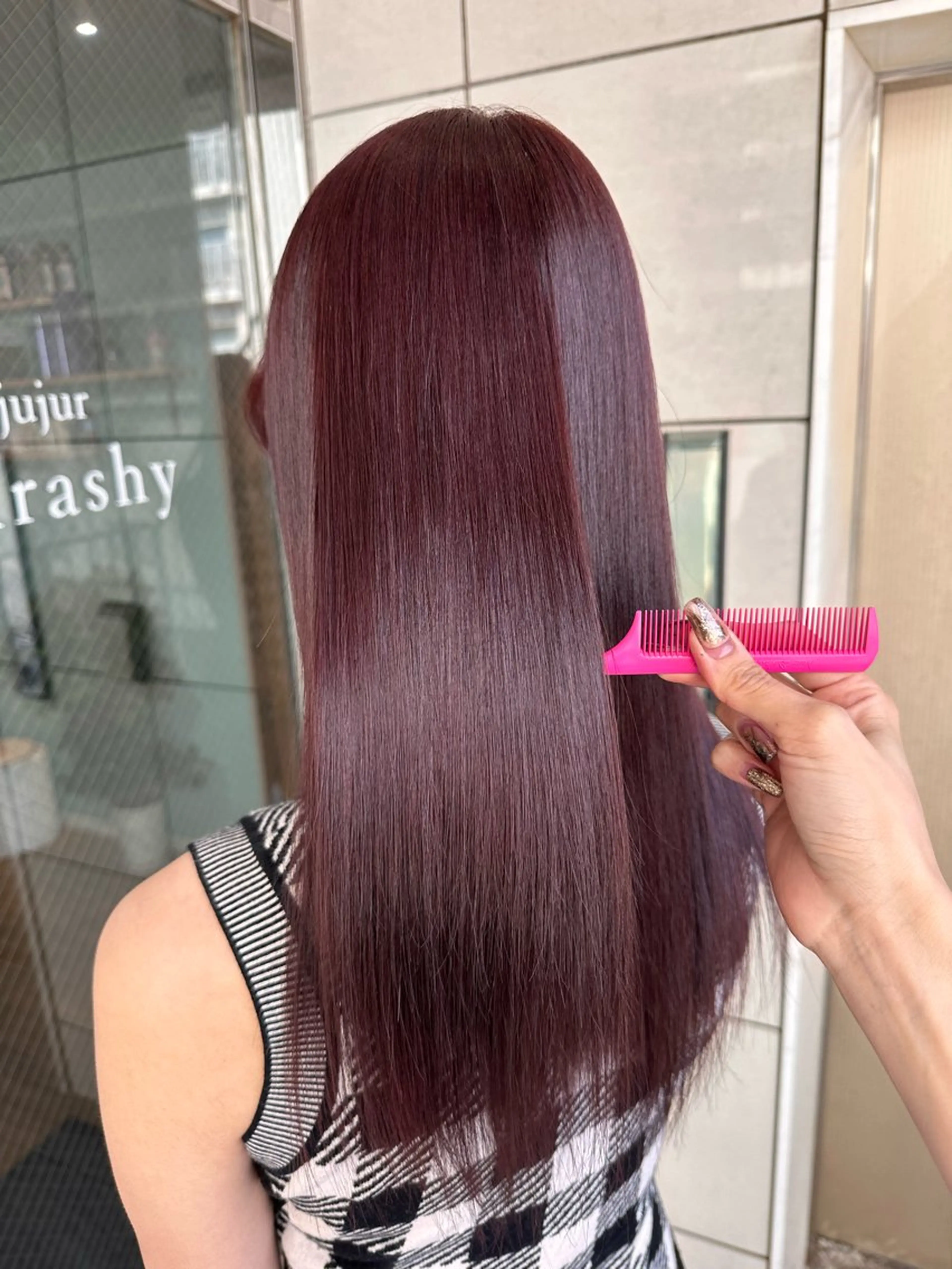 ロング カラー 髪質改善 トリートメント ヘアカラー トリートメント 🧸プルエクステ❤︎ ネイルKAO🧸のヘアスタイル