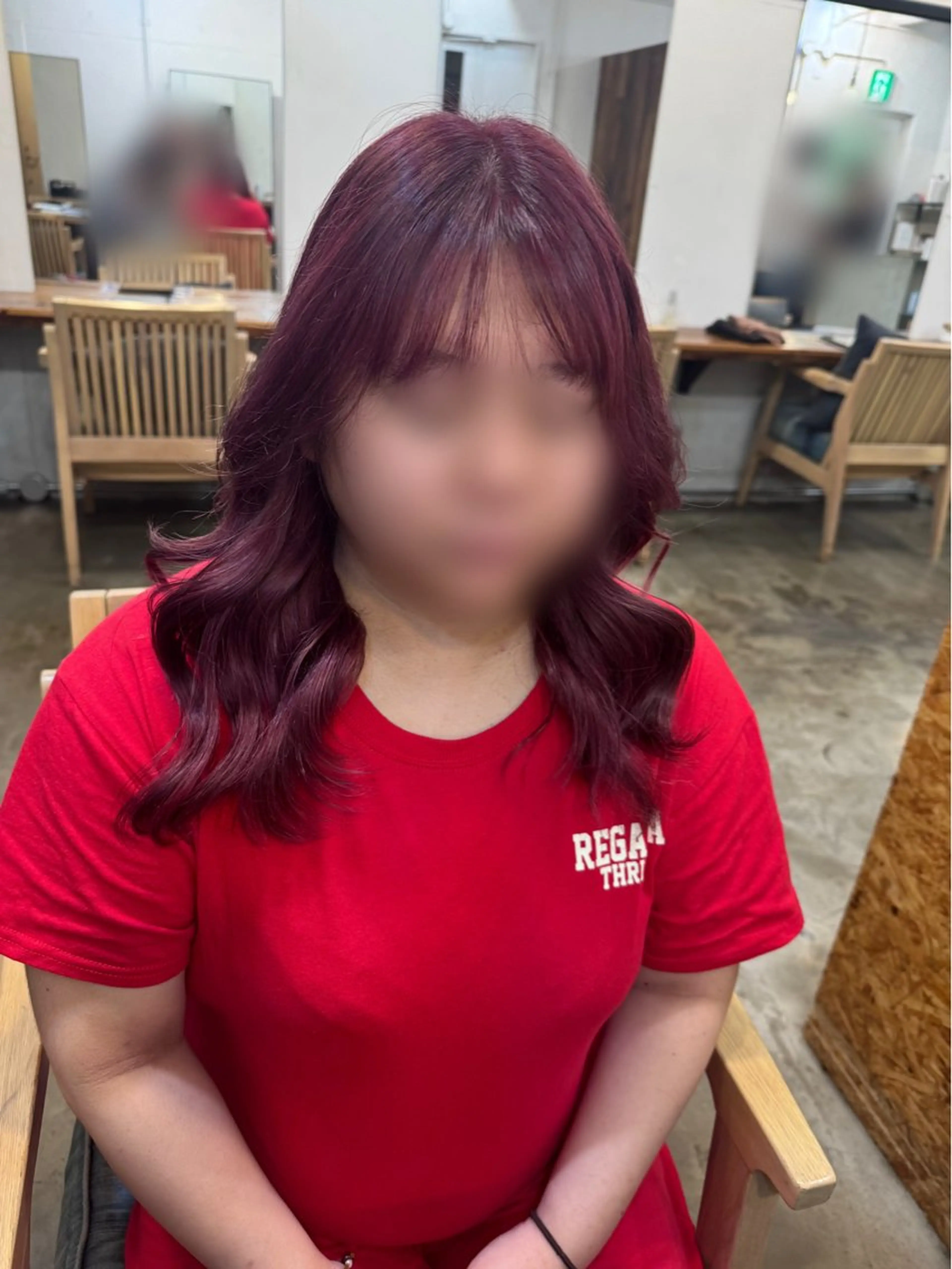 ミディアム カラー ピンクカラー モデル募集中 🫧こうめ🫧のヘアスタイル