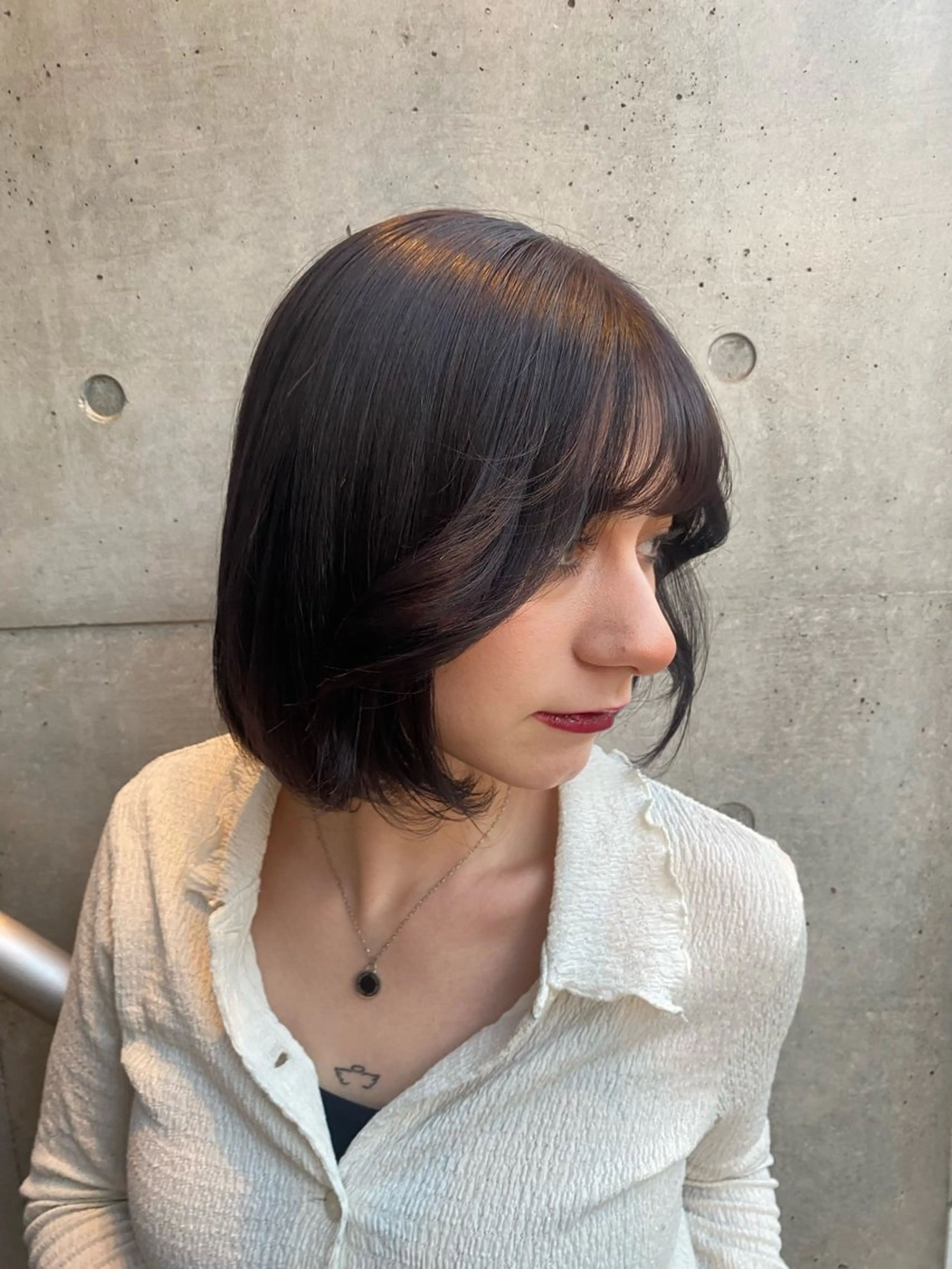 セミロング カラー トリートメント ヘアカラー 🍒暖色/ダブルカラ ー　sakura🌸のヘアスタイル