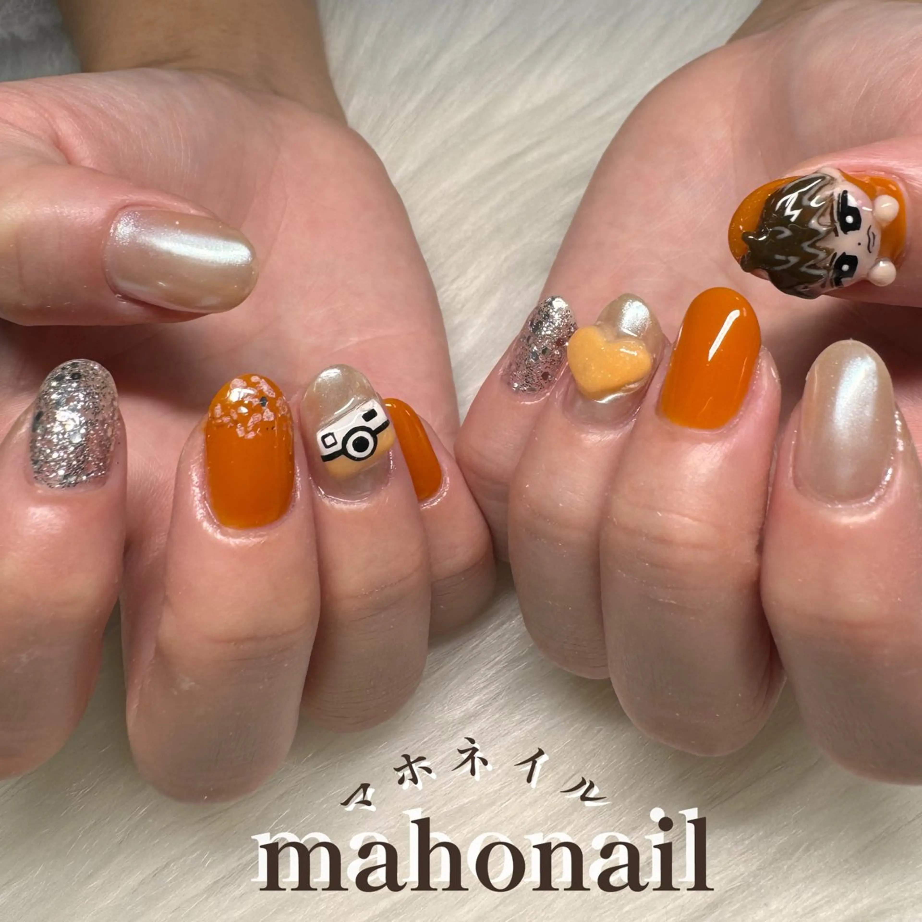 ネイル オーロラネイル ワンカラーネイル maho nail マホネイルのネイルデザイン