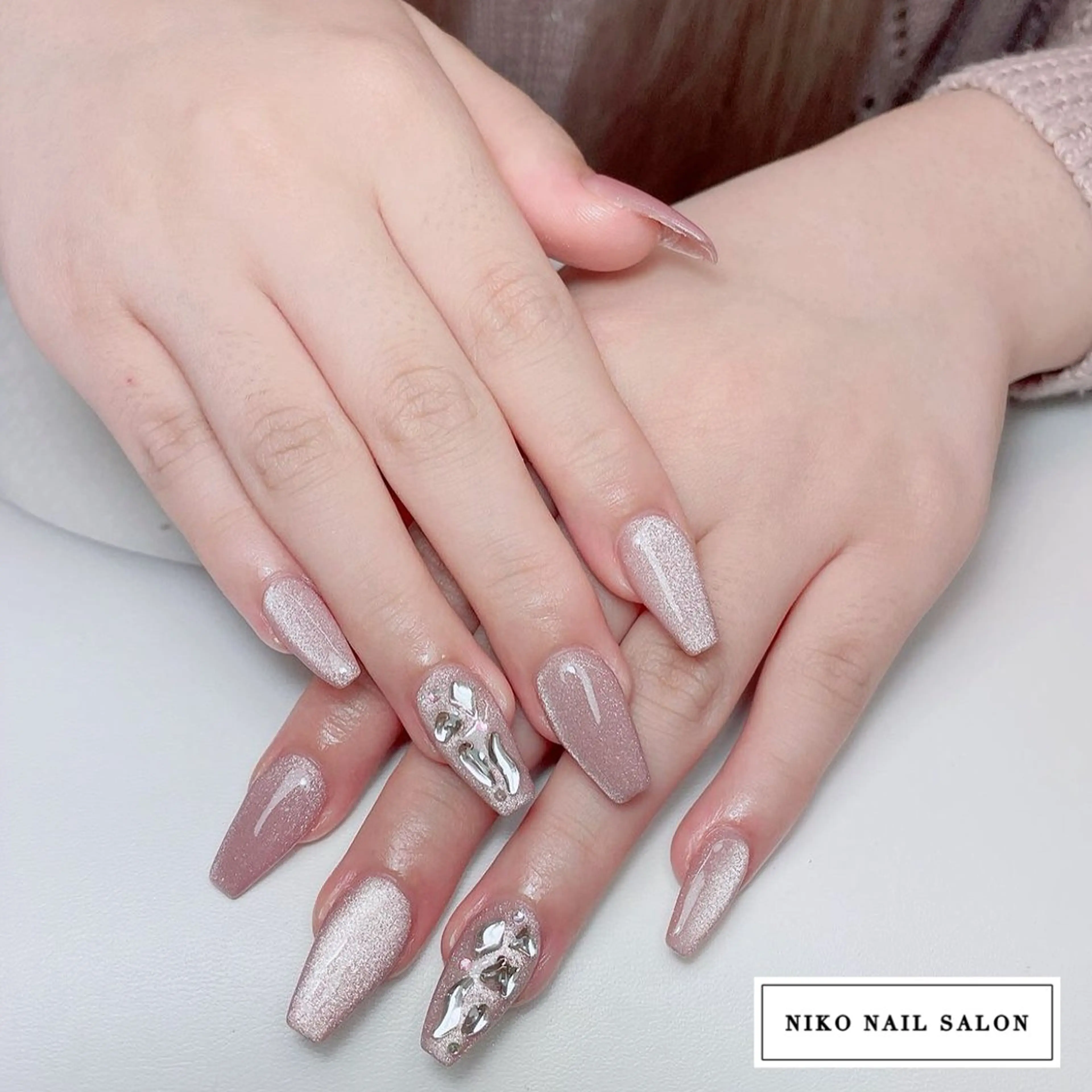 ネイル 長さ出し フットネイル フレンチネイル ジェルネイル 韓国ネイル Niko nailサロンのネイルデザイン